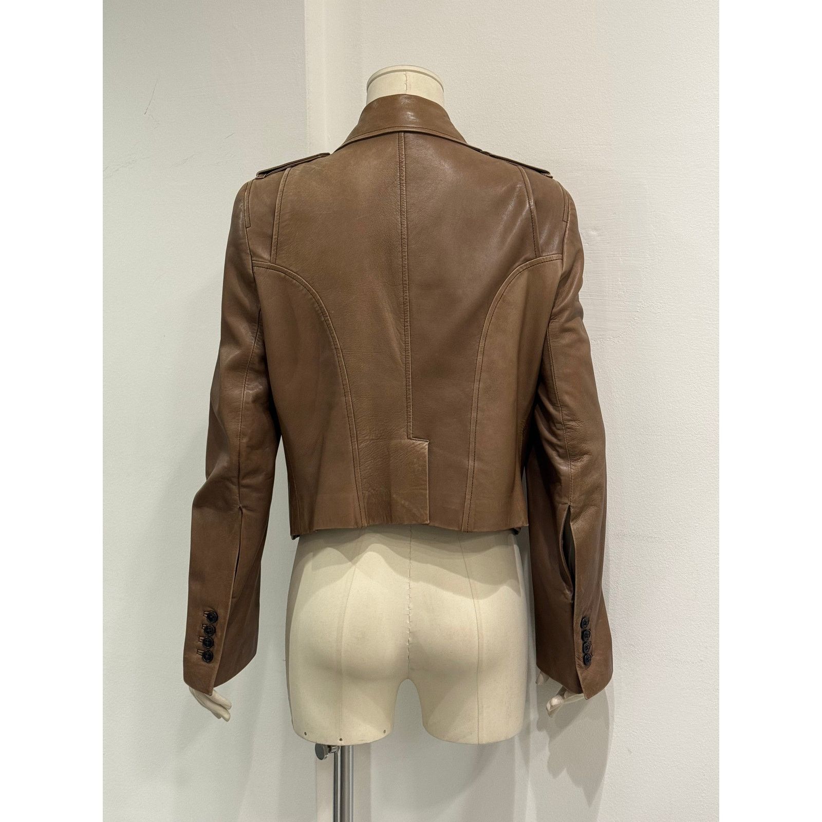 Ann Demeulemeester 2000s Ann Demeulemeester leather aviator cargo jacket Size US XS / EU 42 / 0 - 4 Thumbnail