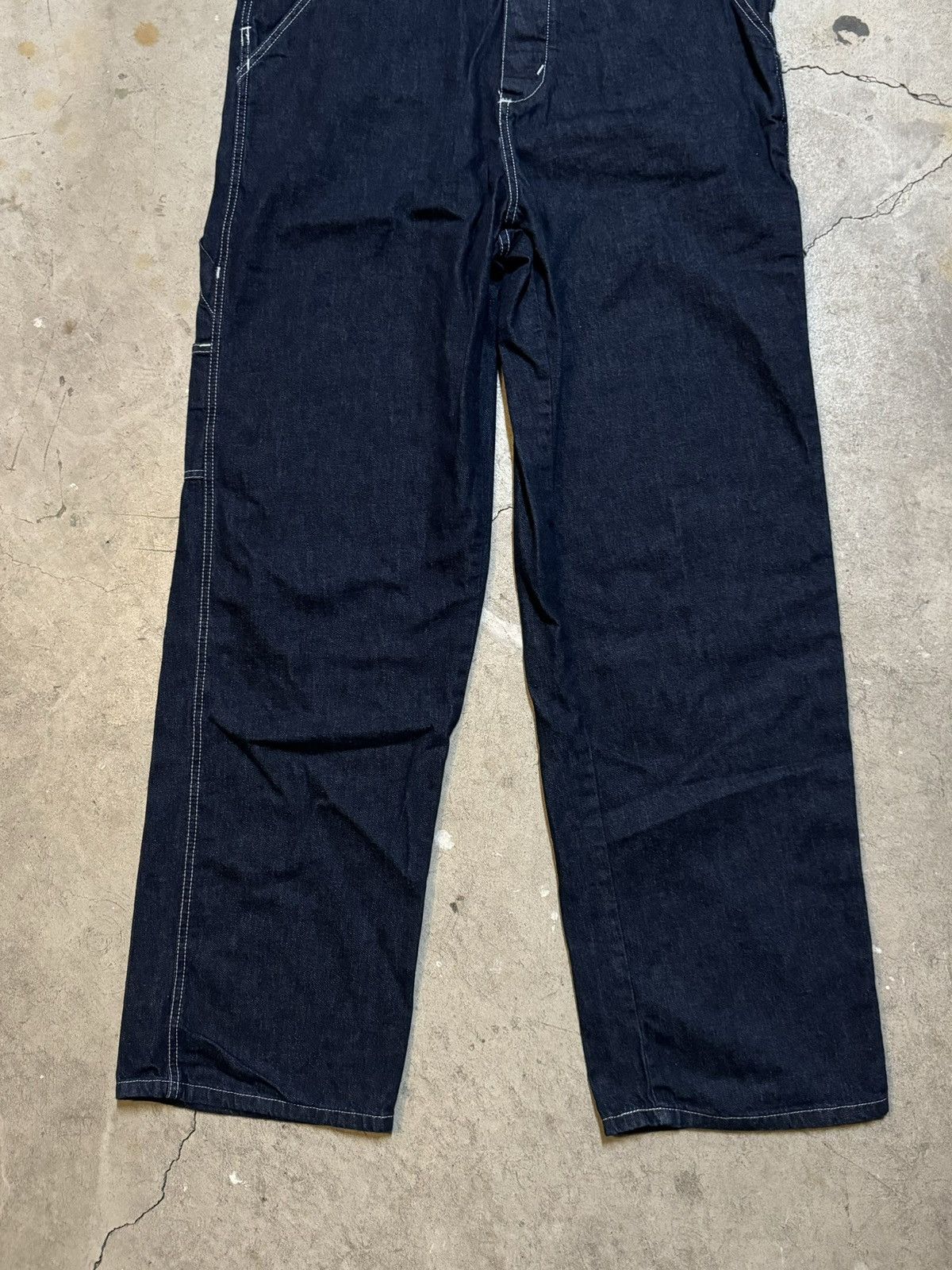 Guess × Vintage Vintage Guess Wide Leg Denim Overalls Size Large Dark Indigo Size US 36 / EU 52 - 4 Thumbnail