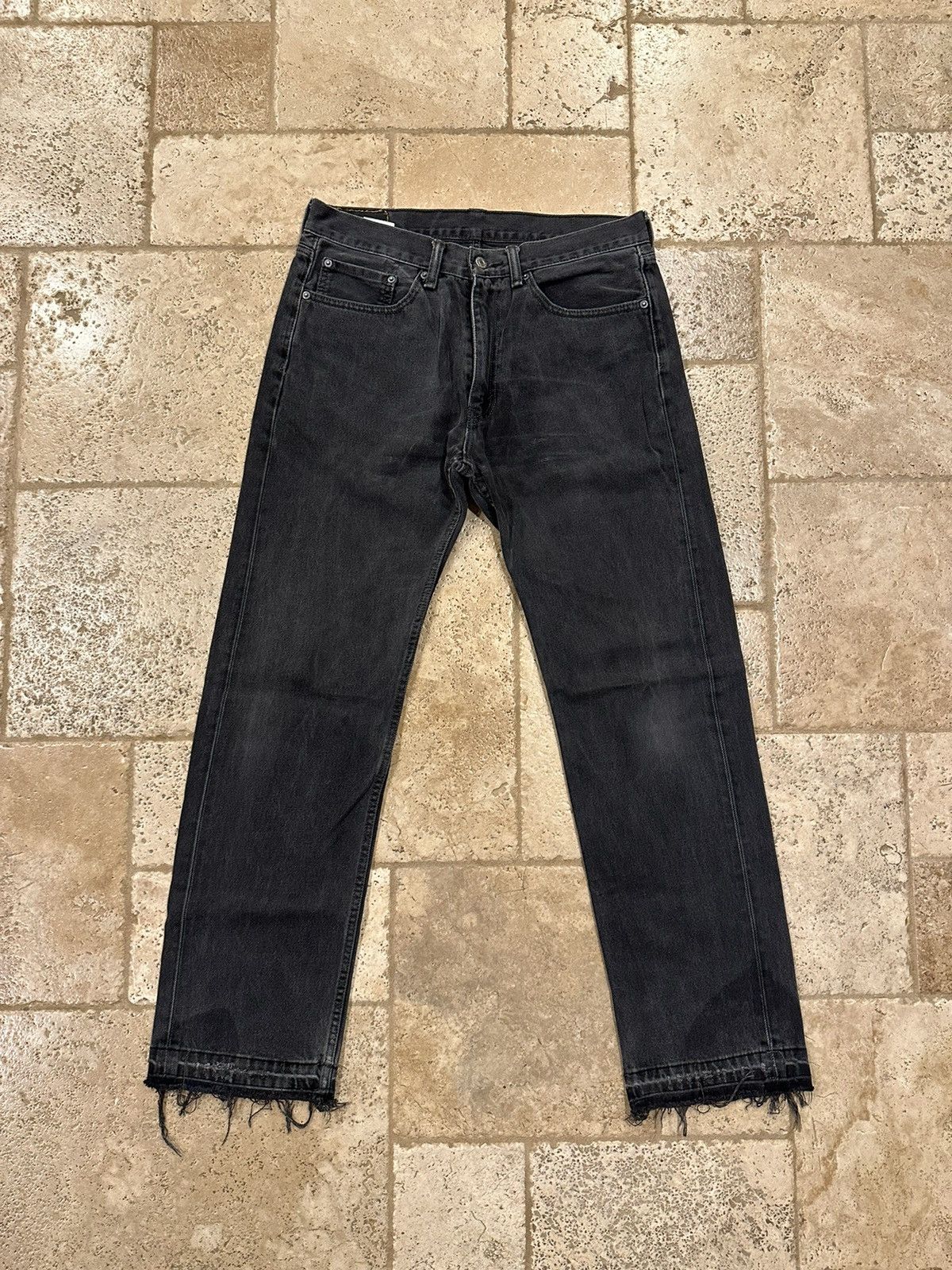 image of Levis x Levis Vintage Clothing Vintage Levi’S Released Hem Black Wash Fade Denim, Men's (Size 34)