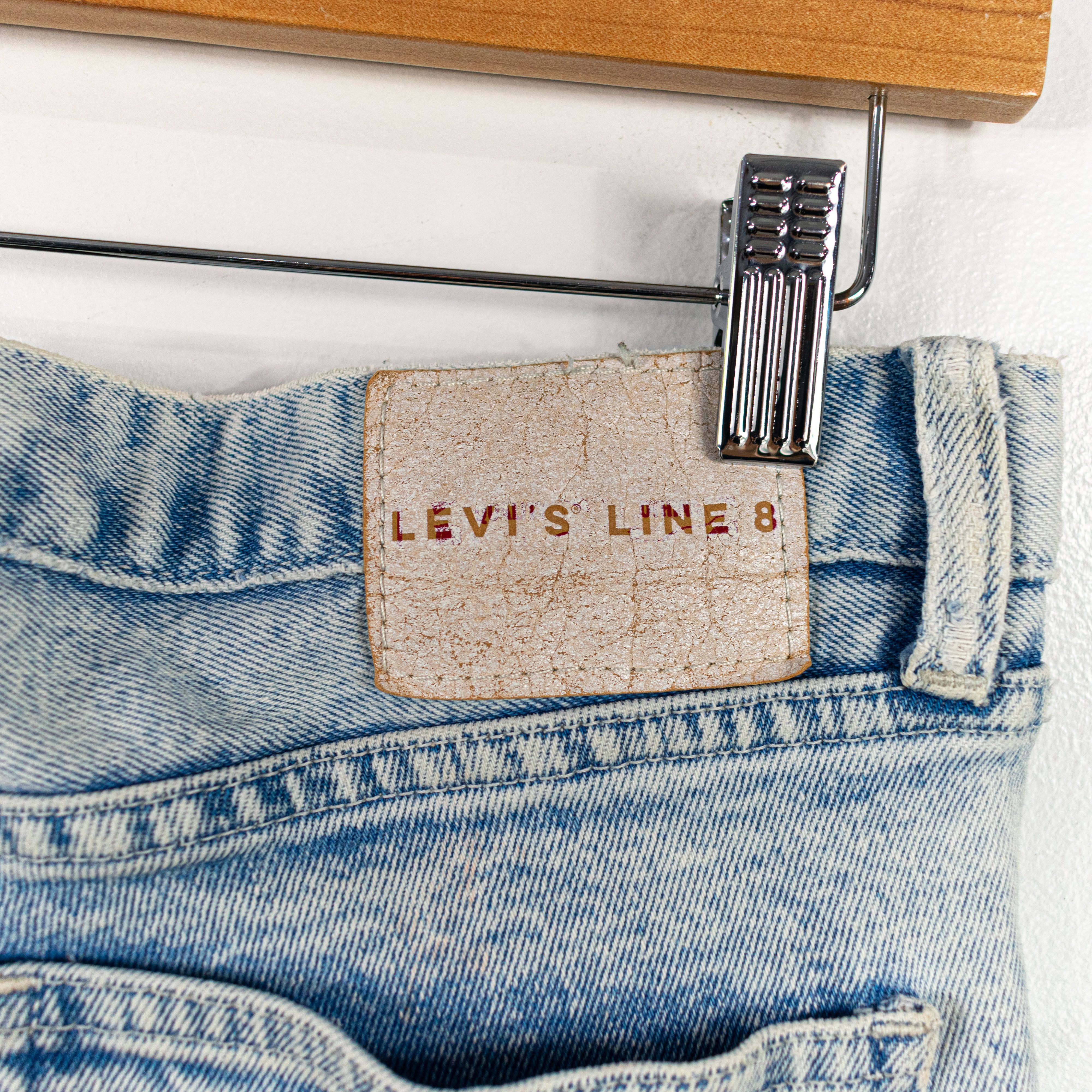 Levi's Levi's Line 8 Distressed Jeans Raw Hem Juniors Size 3 Size 32" / US 10 / IT 46 - 3 Thumbnail
