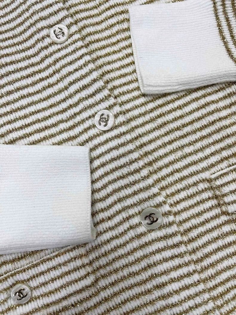 Chanel Chanel Gold two-piece striped cardigan coat Size XS / US 0-2 / IT 36-38 - 4 Thumbnail