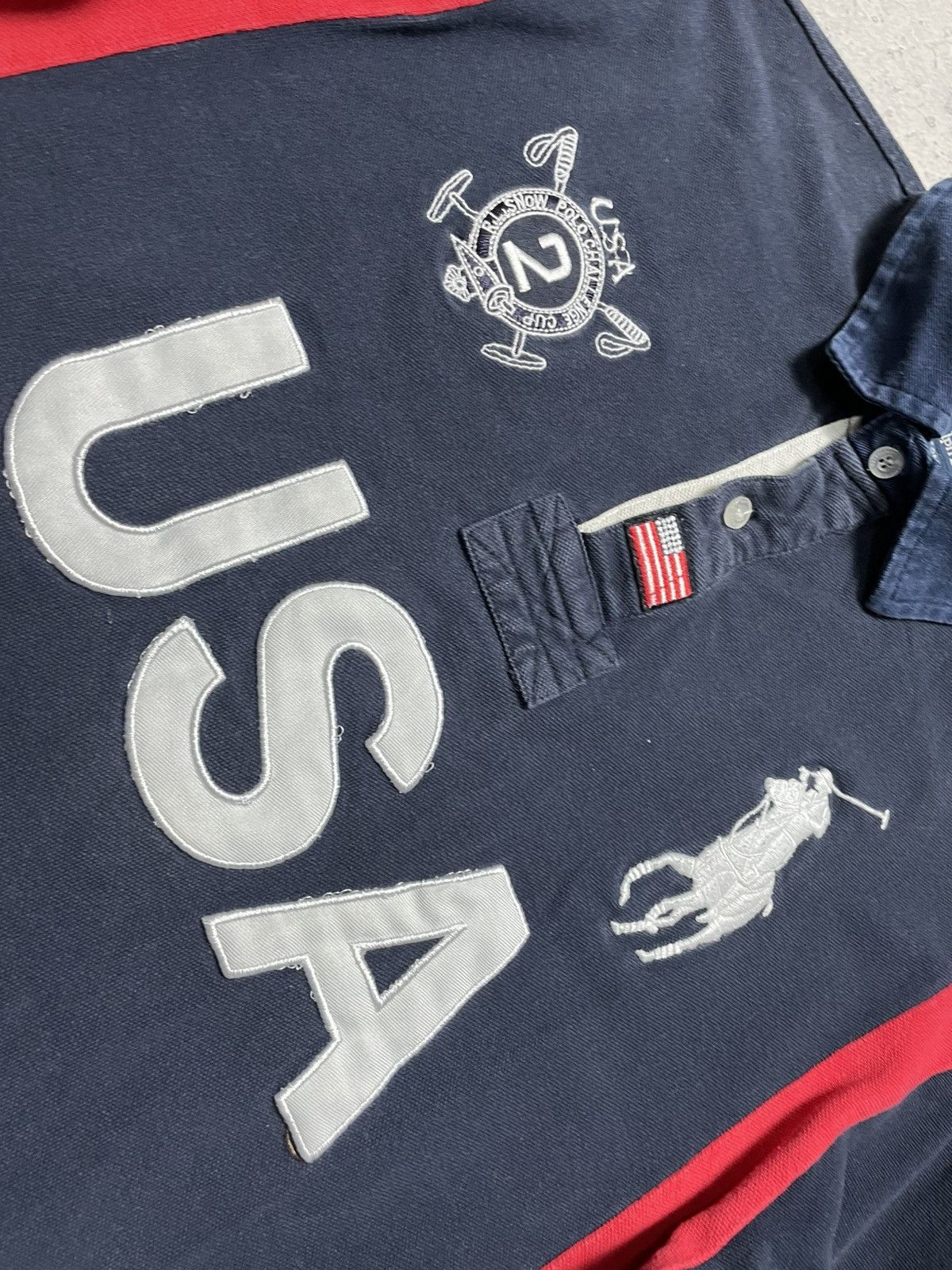 Polo Ralph Lauren Vintage Polo Ralph Lauren USA Rugby Sweatshirt #3 Big Pony Size US M / EU 48-50 / 2 - 8 Thumbnail