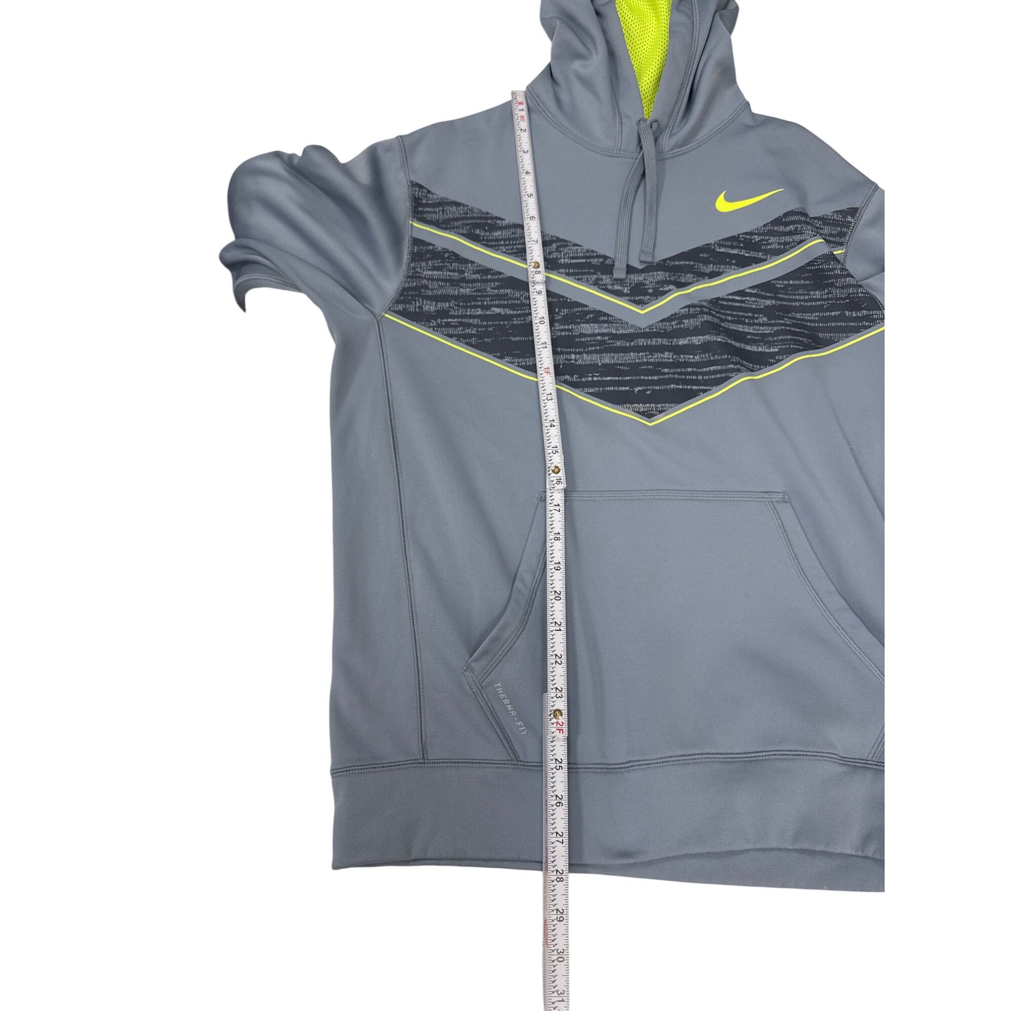 Nike Nike Therma-Fit Gray & Yellow Mens Hoodie Size M SKU 7221 Size US M / EU 48-50 / 2 - 7 Thumbnail