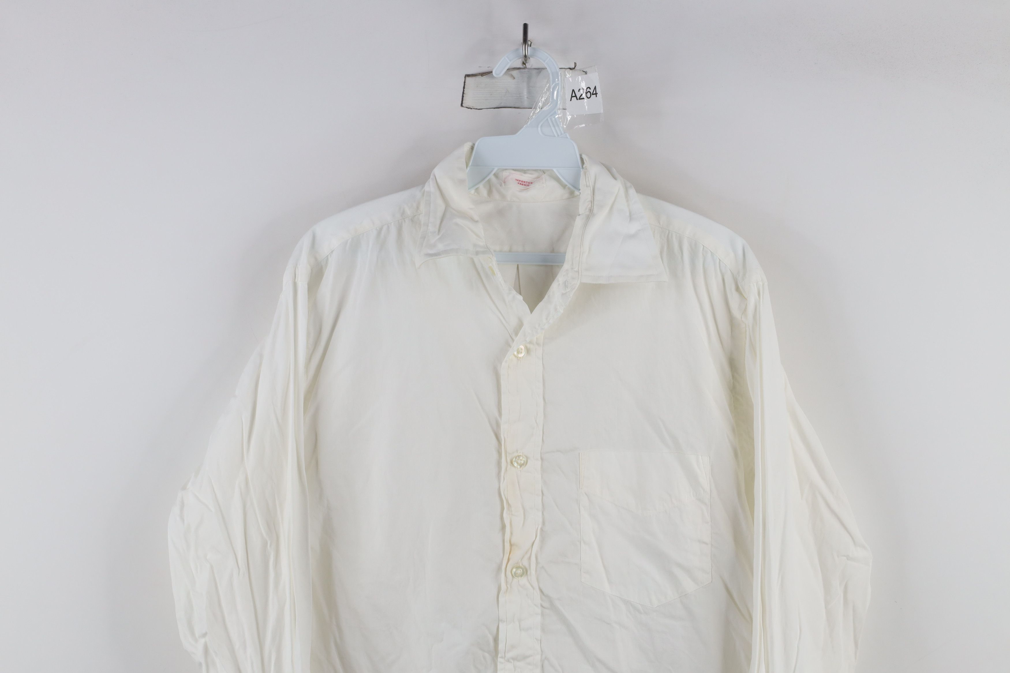 Vintage Vintage 50s 60s Streetwear Cotton Button Shirt White USA Size US M / EU 48-50 / 2 - 2 Thumbnail