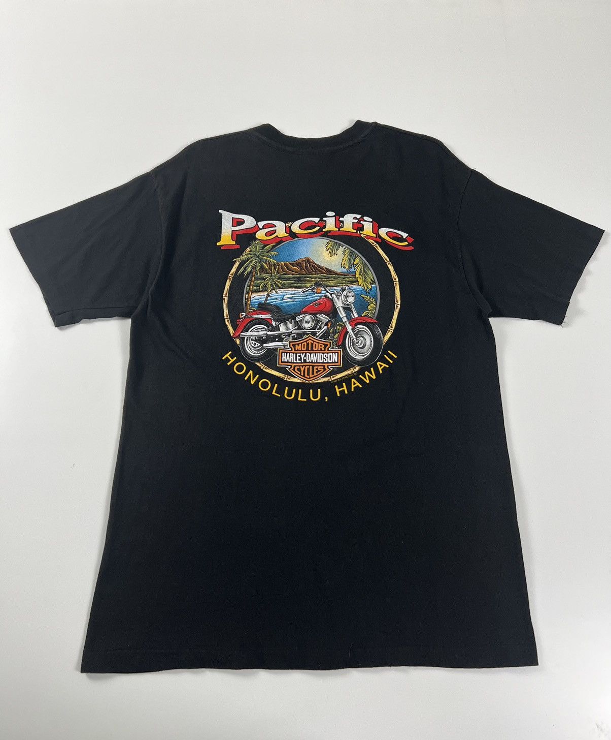 Harley Davidson × Vintage Vintage Harley Davidson Pacific Honolulu Hawai Tee Size US L / EU 52-54 / 3 - 5 Thumbnail