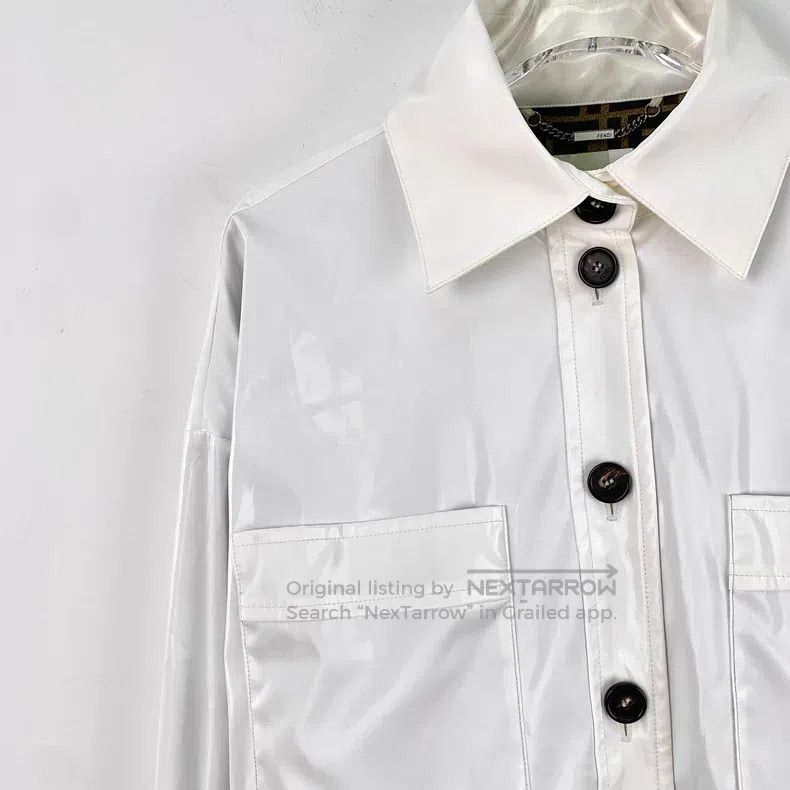 Fendi Fendi White interior logo full-print patent leather turn-d Size XS / US 0-2 / IT 36-38 - 3 Thumbnail