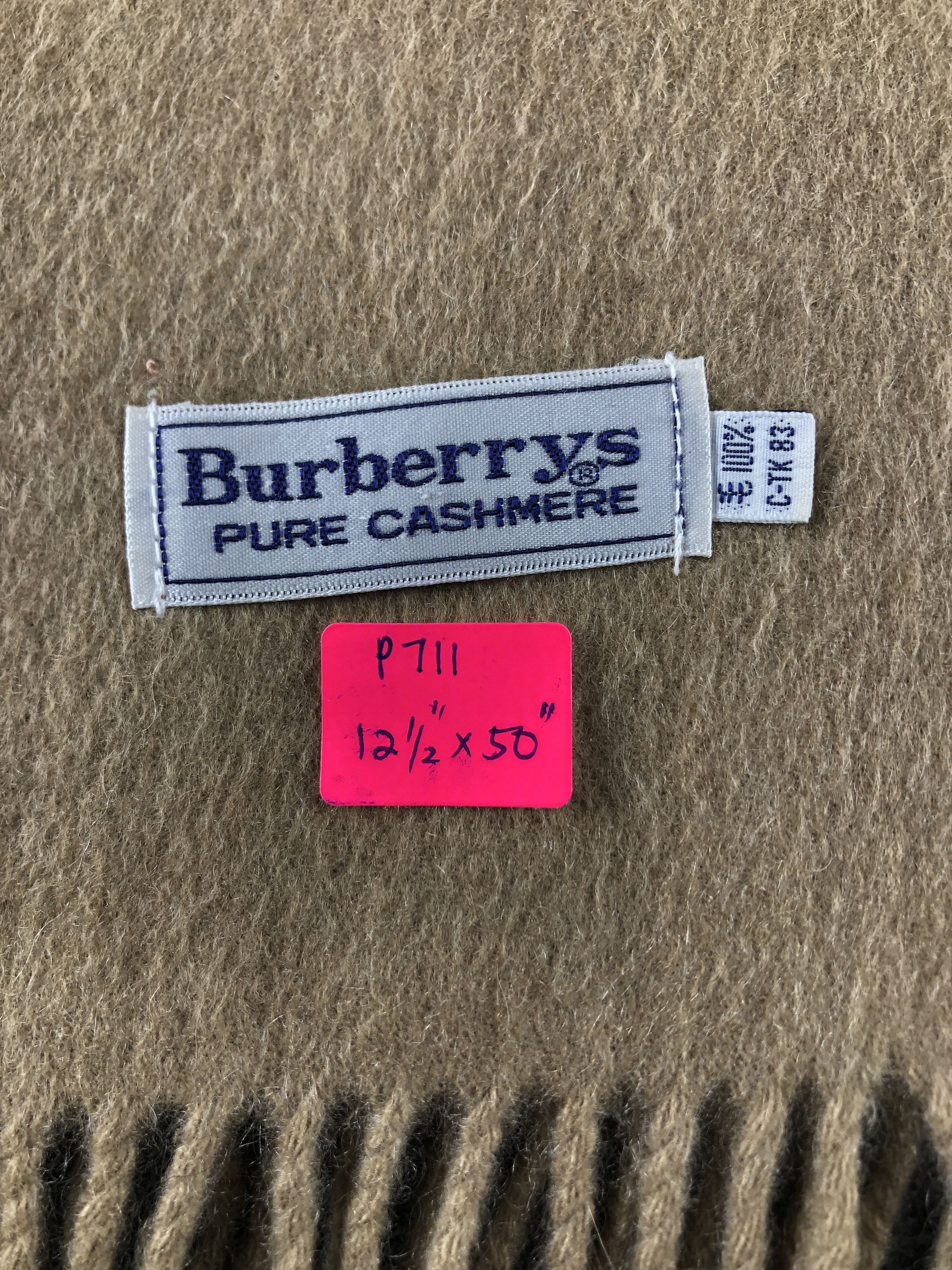 Burberry Burberry Pure Cashmere Scarf / Muffler / Neckwear P711 Size ONE SIZE - 4 Thumbnail