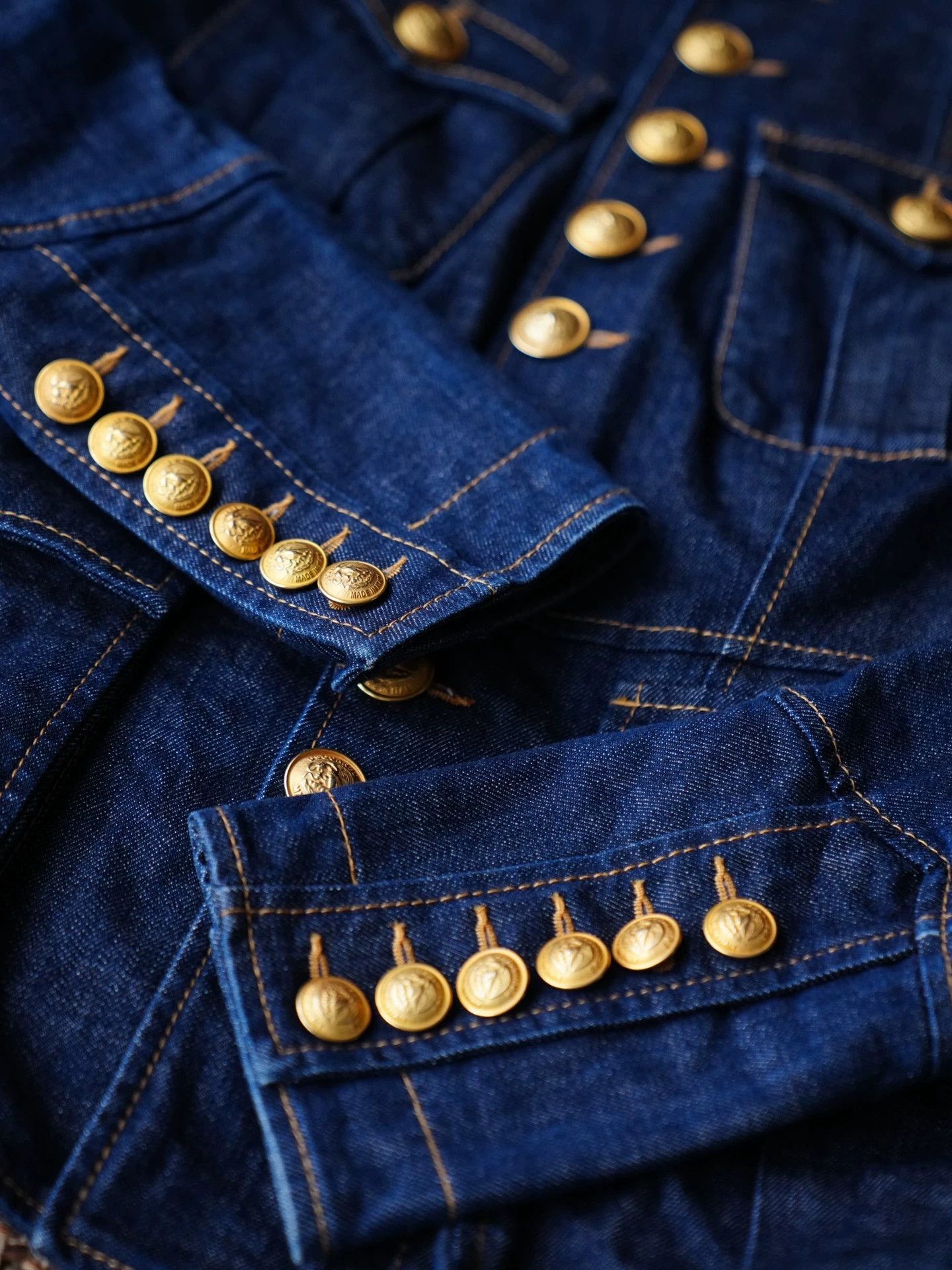 Dsquared2 Dsquared2 Stand-Collar Buttoned Denim Jacket (IT42/S-M) Size M / US 6-8 / IT 42-44 - 4 Thumbnail
