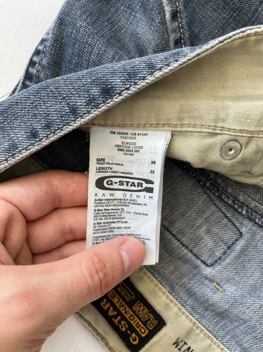 G-Star × Pharrell Vintage G Star Raw 96 distressed washed denim biker jeans Size US 36 / EU 52 - 8 Thumbnail