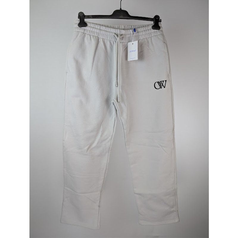 Off-White o1rshd1 OW Sweatpants in Light Stone / Black Size US 34 / EU 50 - 1 Thumbnail