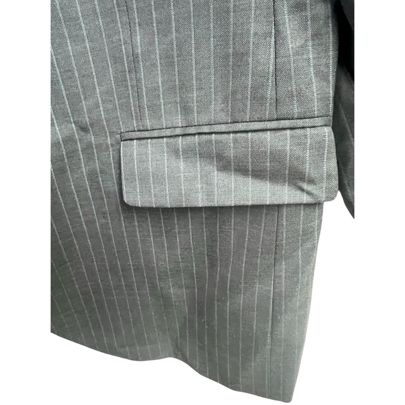 Brooks Brothers Brooks Brothers 346 Blazer 41R Gray Striped Madison Fit Size 42R - 4 Thumbnail