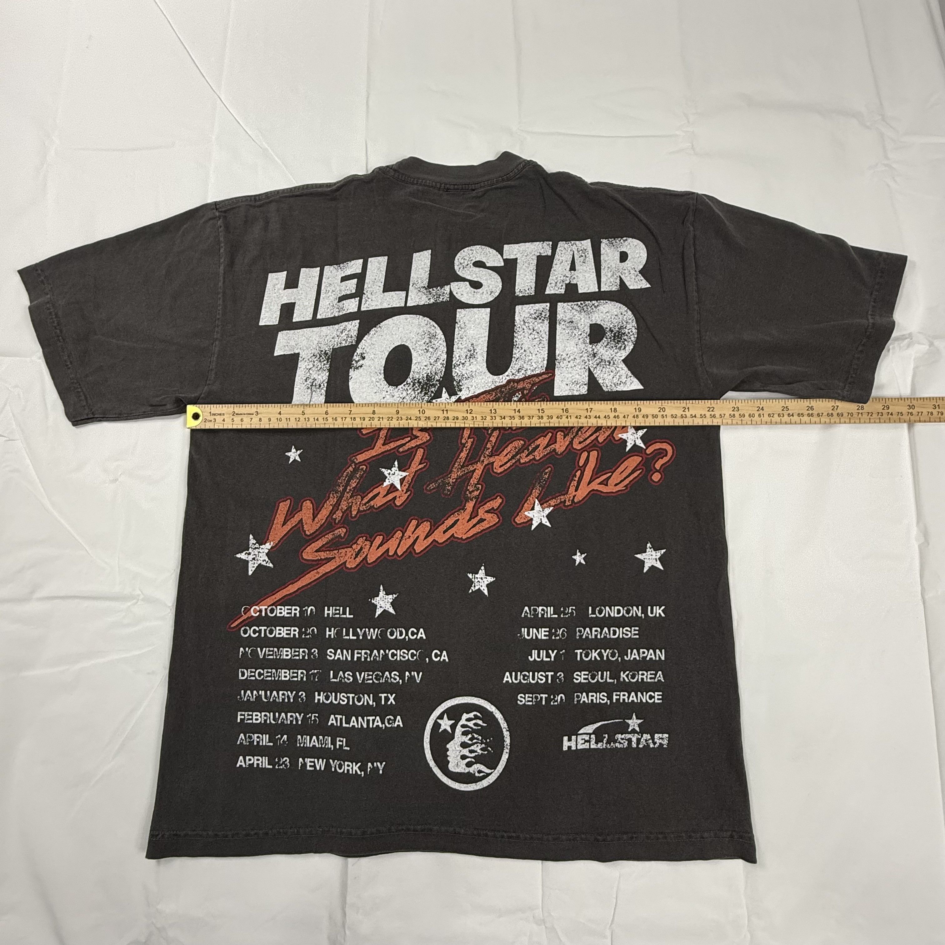 HELLSTAR Hellstar 2023 Exclusive Tour T-Shirt Faded Black Size US L / EU 52-54 / 3 - 3 Thumbnail