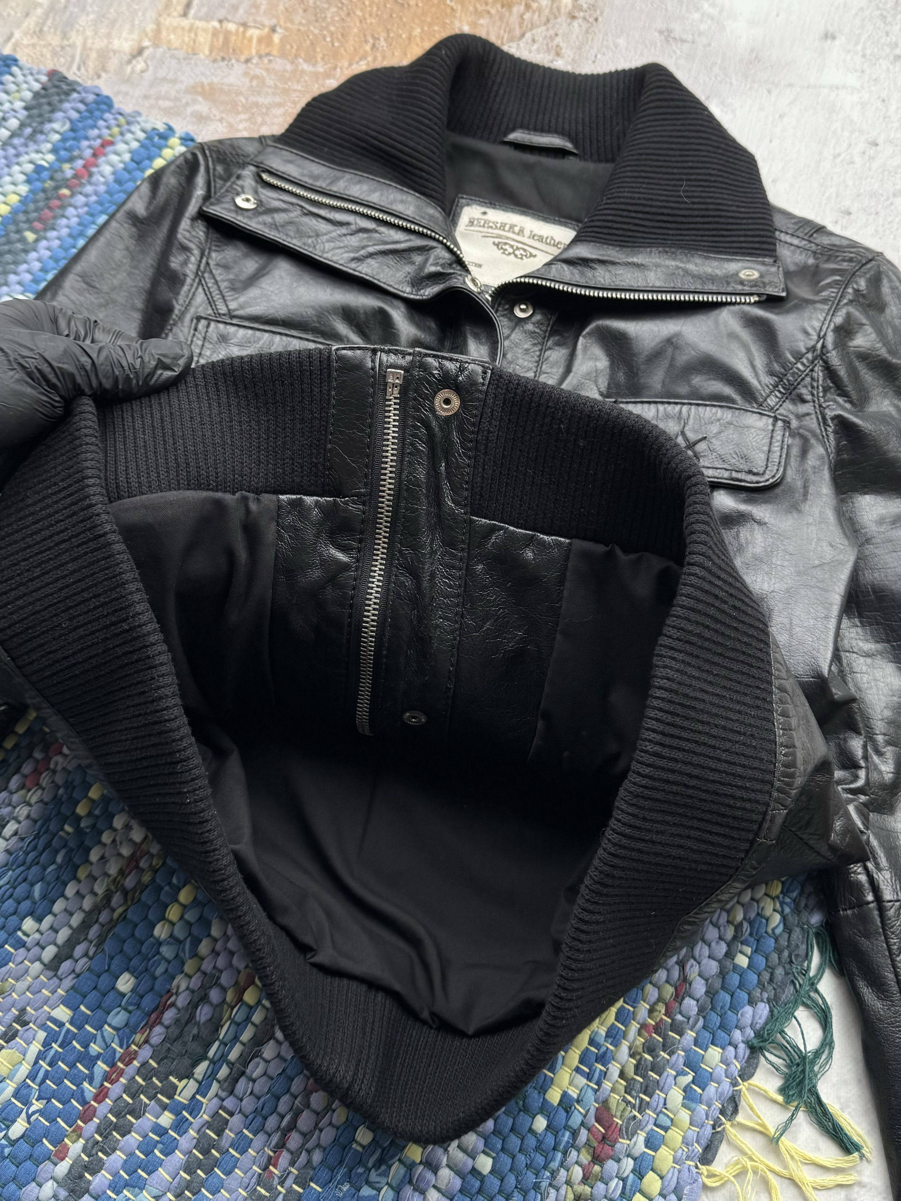 Vintage Vintage Cropped Leather Jacket A357D15(395) Size S / US 4 / IT 40 - 4 Thumbnail