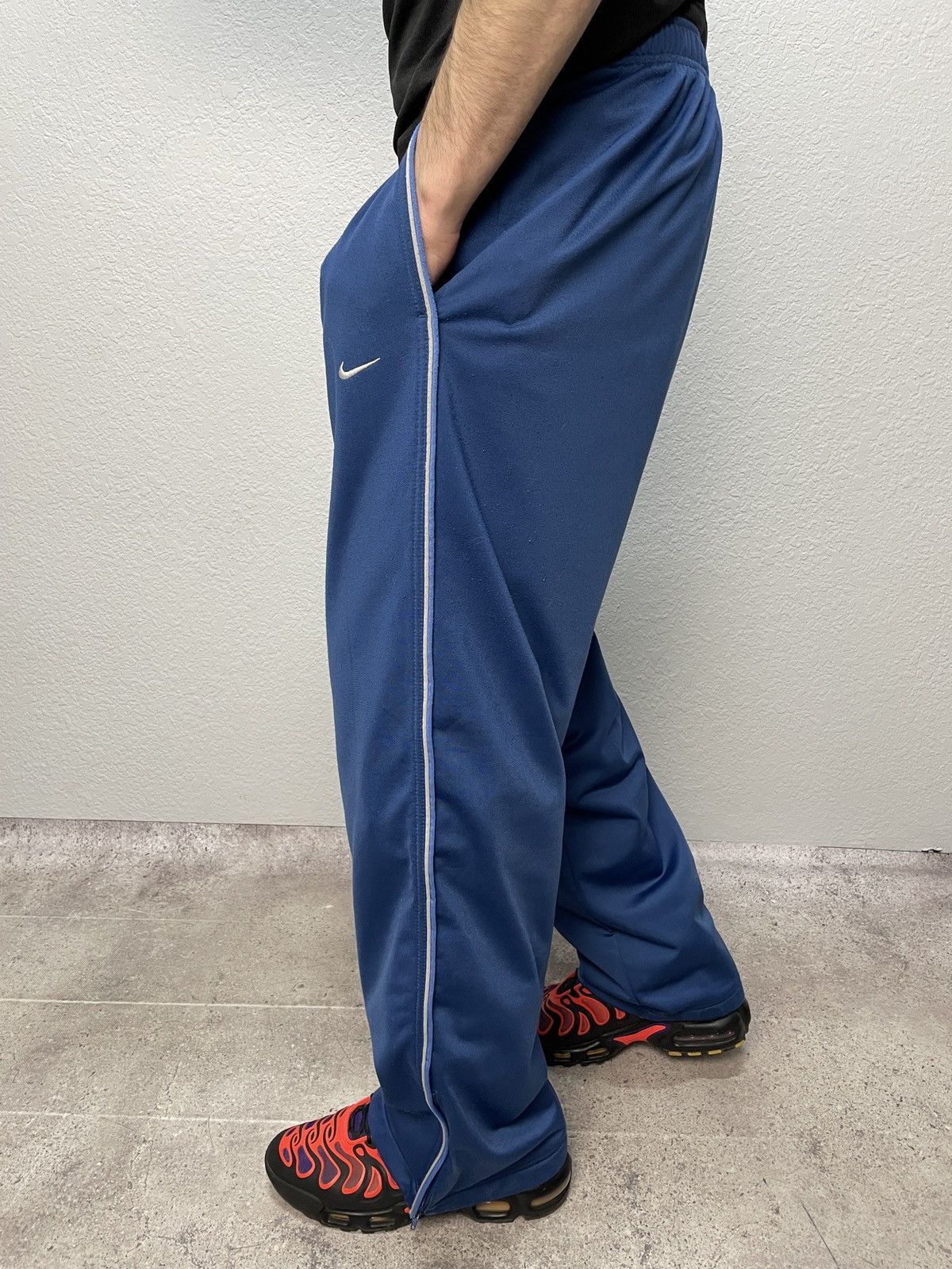 Nike × Vintage Vintage Y2K Nike Drill Track Pants Swoosh Logo Size US 34 / EU 50 - 9 Thumbnail