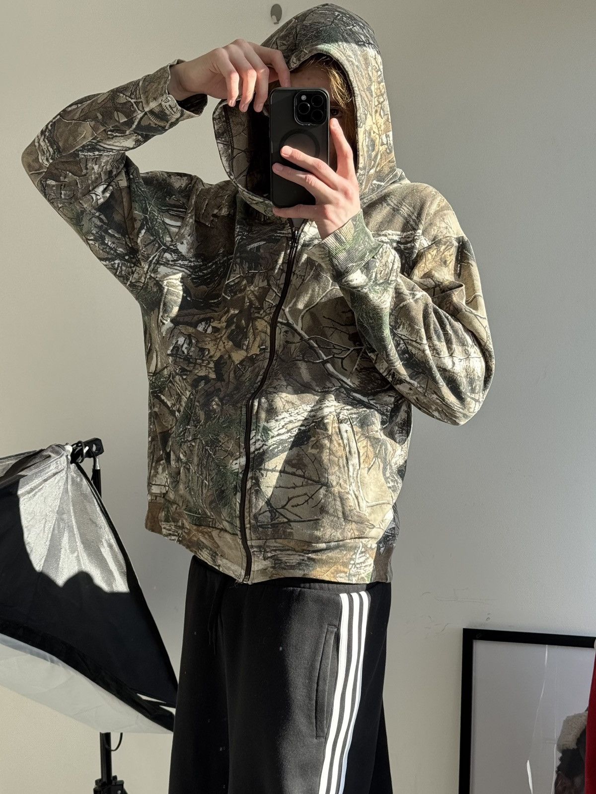 Realtree Vintage Realtree Boxy Fit Camo Zip Up Hoodie Hype Gothic Size US XL / EU 56 / 4 - 7 Thumbnail