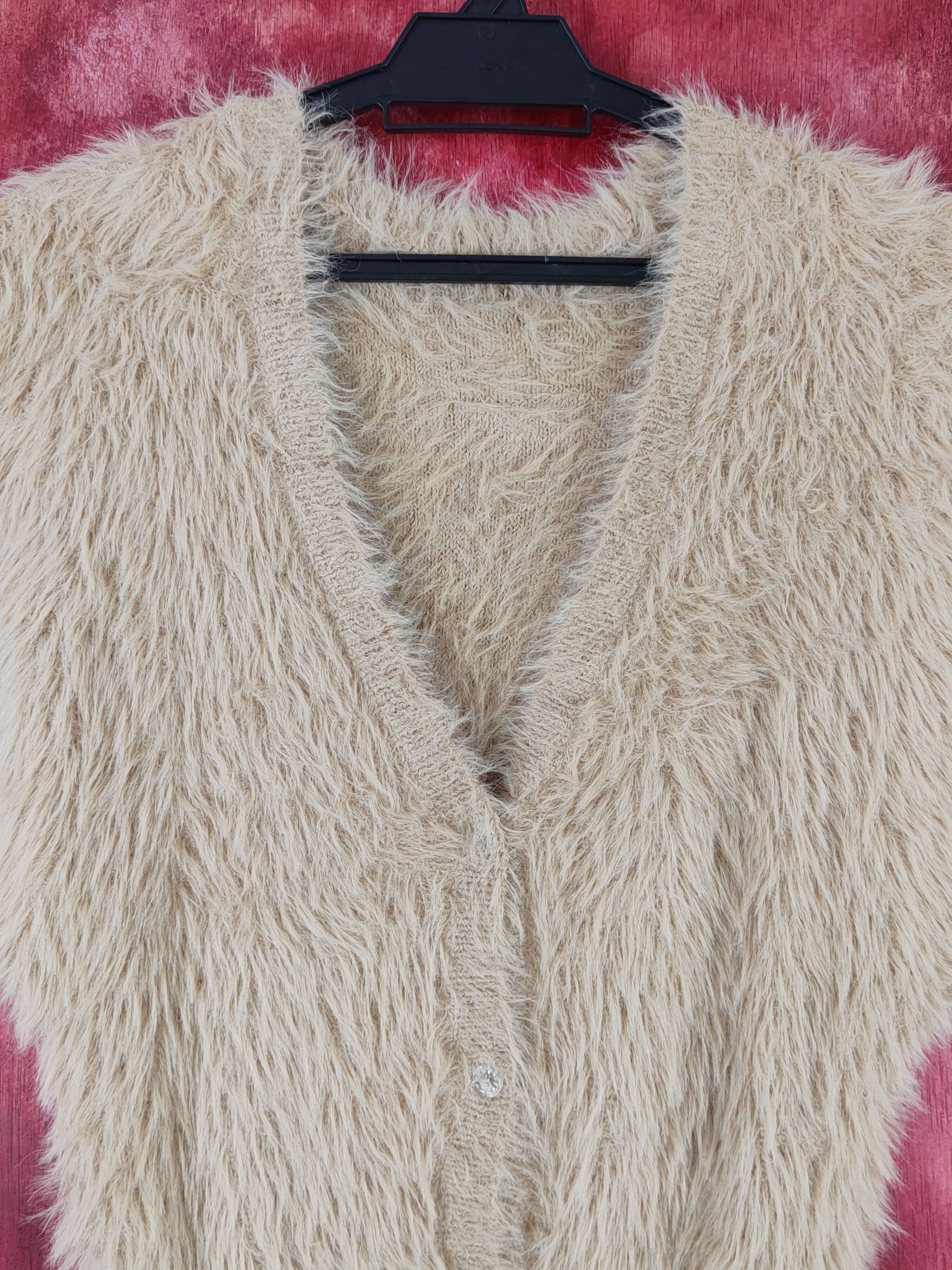 Homespun Knitwear × Japanese Brand × Vintage Pou Dou Dou Brown Shag Shaggy Fur Mohair Knitwear #S1895 Size S / US 4 / IT 40 - 2 Thumbnail