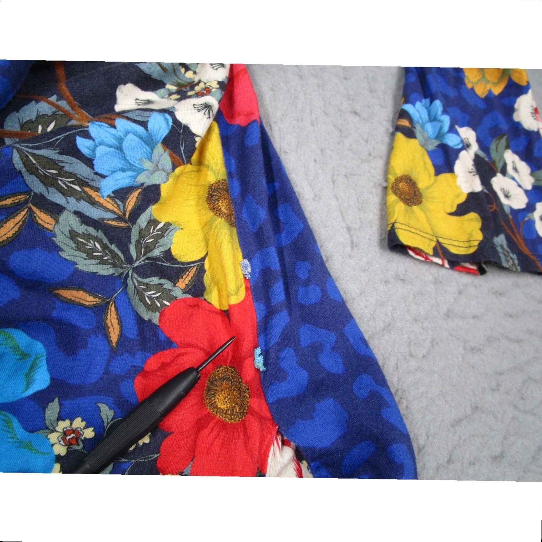 Johnny Was Johnny Was Cardigan Women M Multicolor Floral Pima Blend Cotton Modal Open Front Pockets Long Sleeve Lightweight Casual Bohemian Size M / US 6-8 / IT 42-44 - 5 Thumbnail