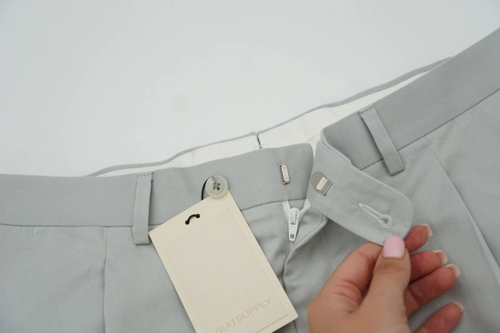 Suitsupply Men Suitsupply Pants Cotton & Cashmere Brescia Grey UK/US44 Size 44R - 3 Thumbnail