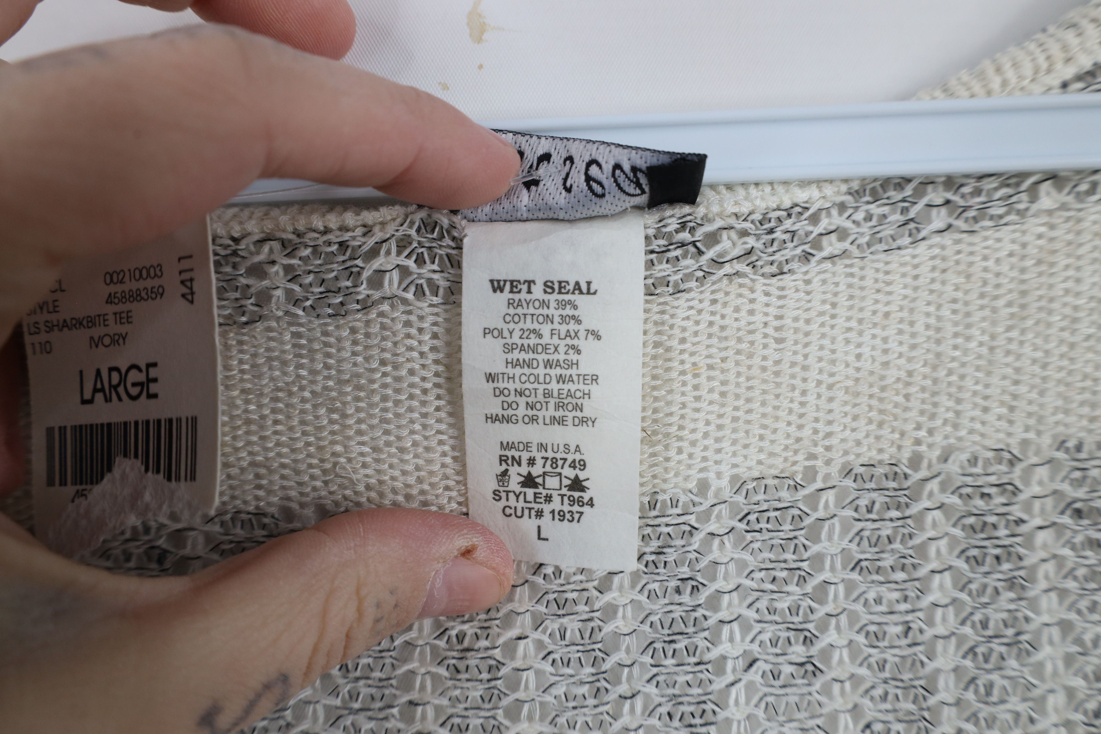 Vintage Deadstock Vintage 90s Y2K Wet Seal Linen Fairy Shirt USA Size L / US 10 / IT 46 - 5 Thumbnail