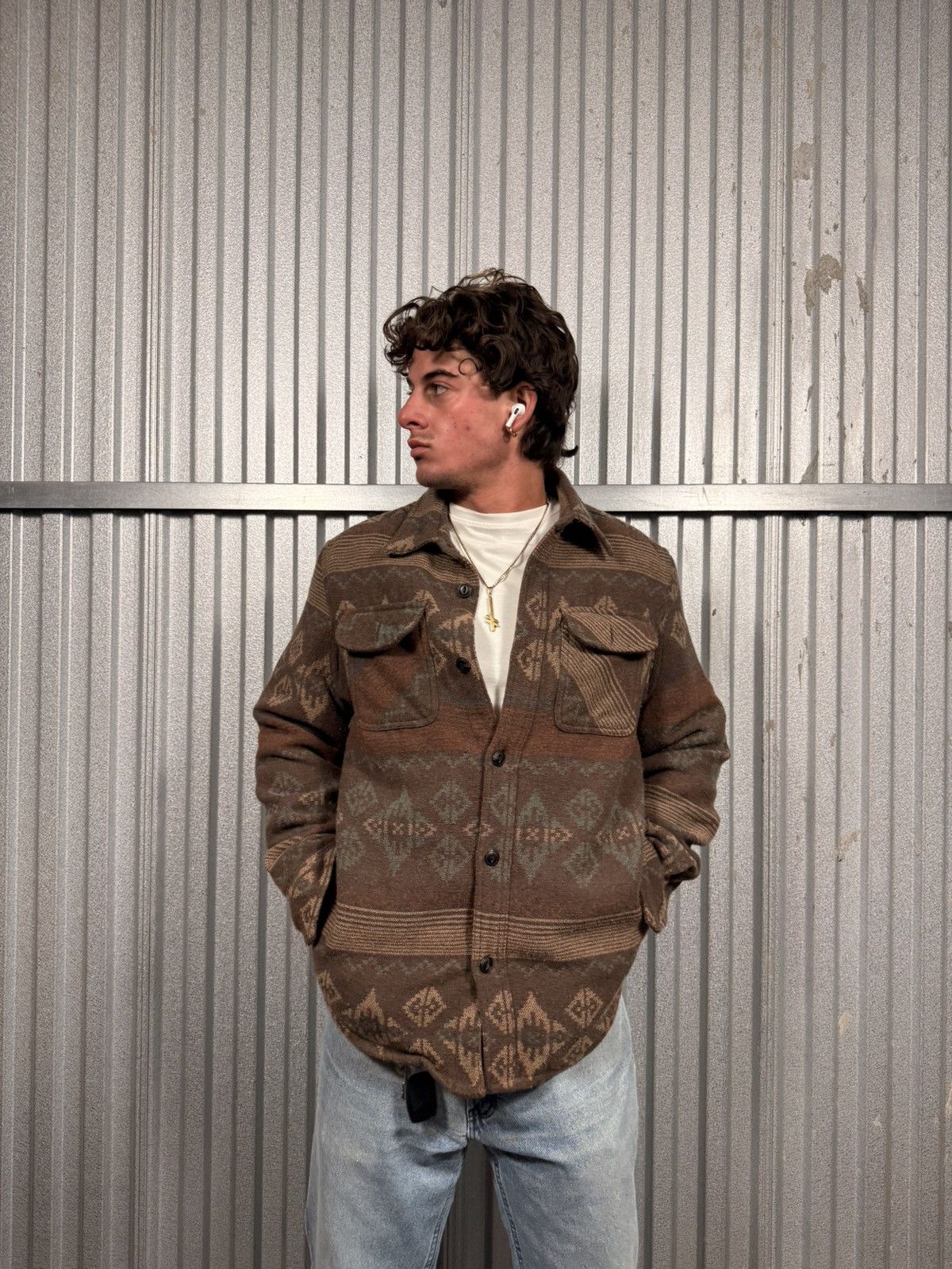 JACHS NY Insane Jachs NY Brown Fleece Button Up Western Jacket Size US M / EU 48-50 / 2 - 4 Thumbnail