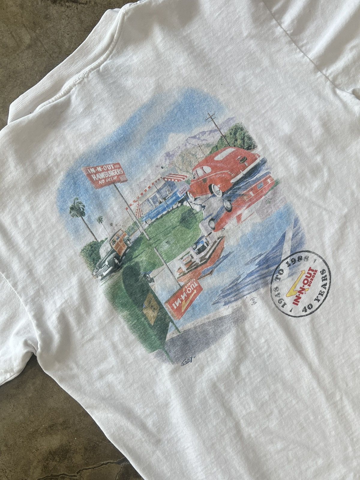 Vintage Vintage 1988 In-N-Out Southern California Fast Food Tee Large Size US L / EU 52-54 / 3 - 1 Thumbnail