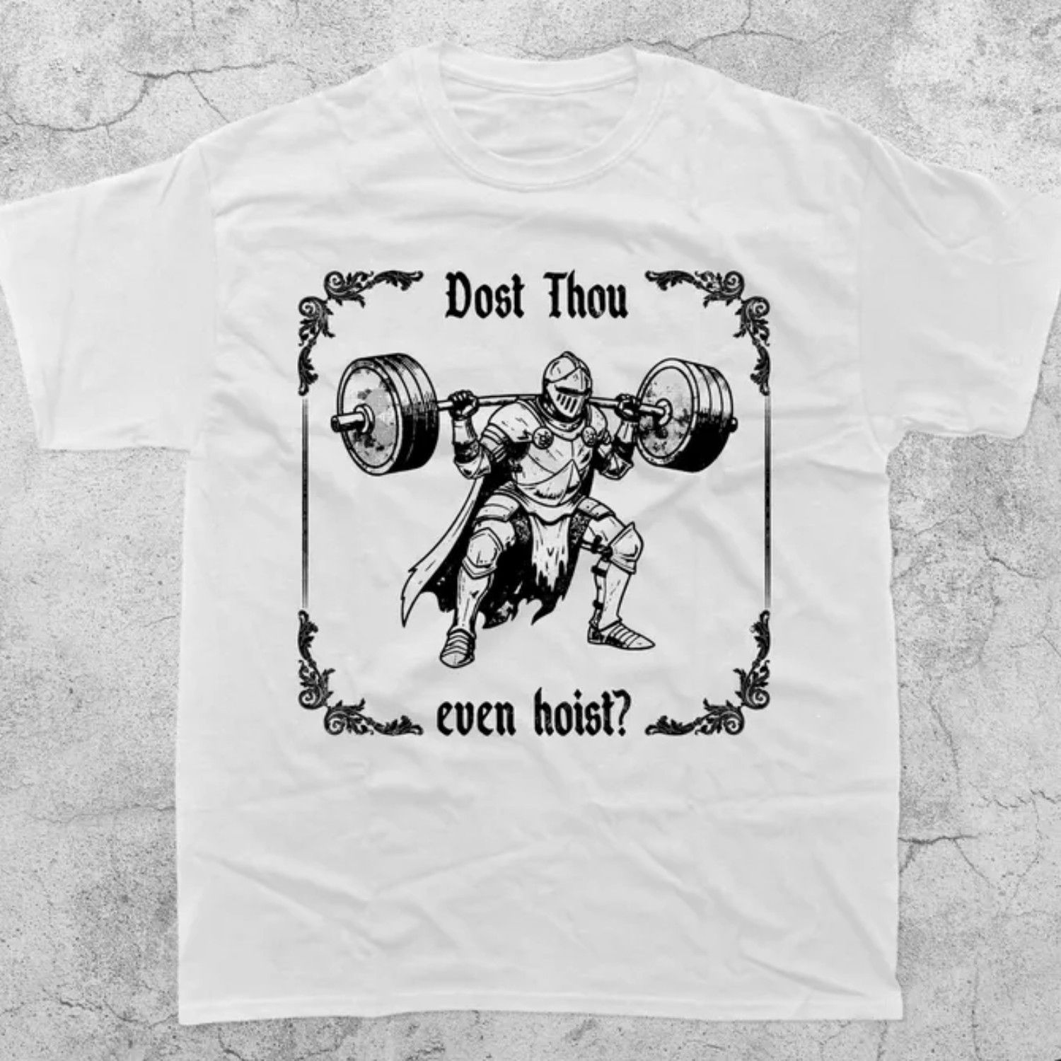 Japanese Brand Dost Thou Even Hoist Medieval Gym T-Shirt, Funny Shirt Size US L / EU 52-54 / 3 - 1 Thumbnail
