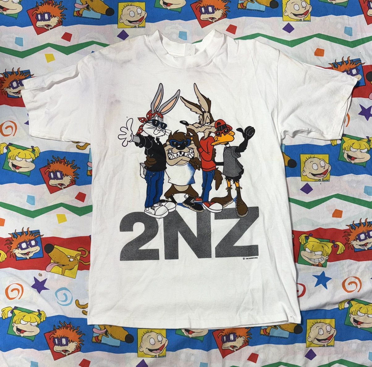 Other Vintage ‘2NZ’ Wile E Coyote Bugs Bunny Taz Daffy Duck Tee Size US XL / EU 56 / 4 - 1 Thumbnail