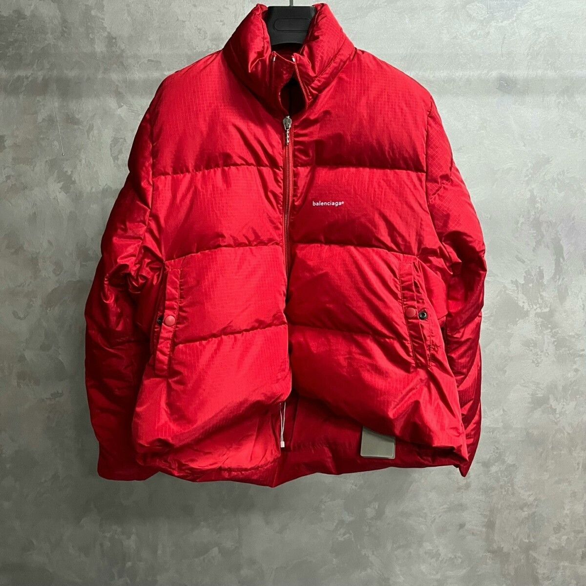 Balenciaga Balenciaga Red Logo Down Jacket Size US XL / EU 56 / 4 - 1 Thumbnail