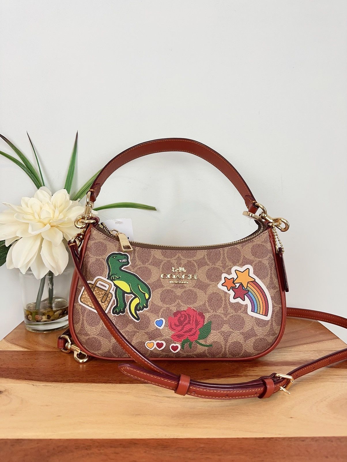 Coach NWT Coach Teri Shoulder Bag With Sticker Print Size ONE SIZE - 1 Thumbnail