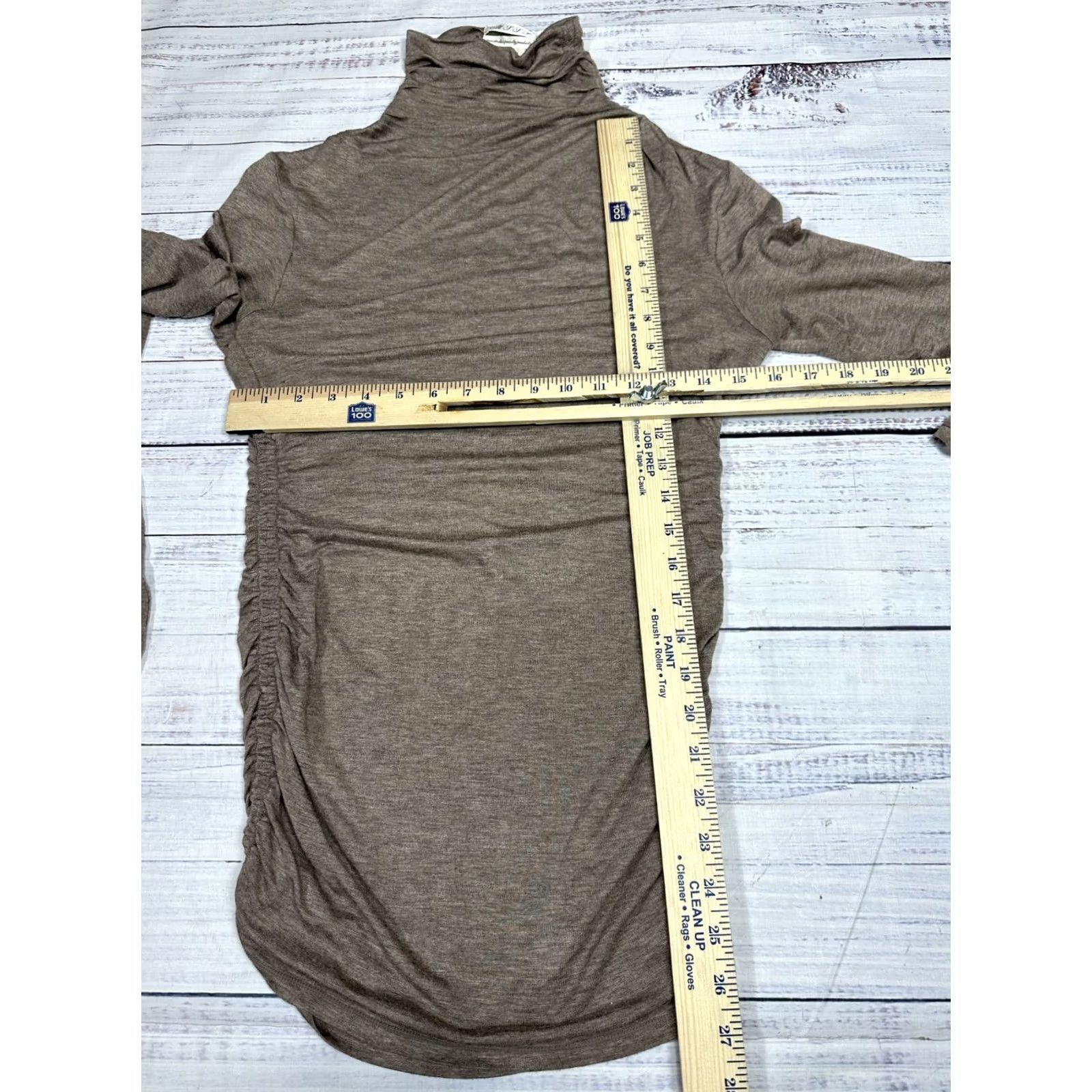 Vintage MSSP Max Studio Specialty Products Women's Shirt Brown Sz S Ruched Long Sleeve Size S / US 4 / IT 40 - 6 Thumbnail