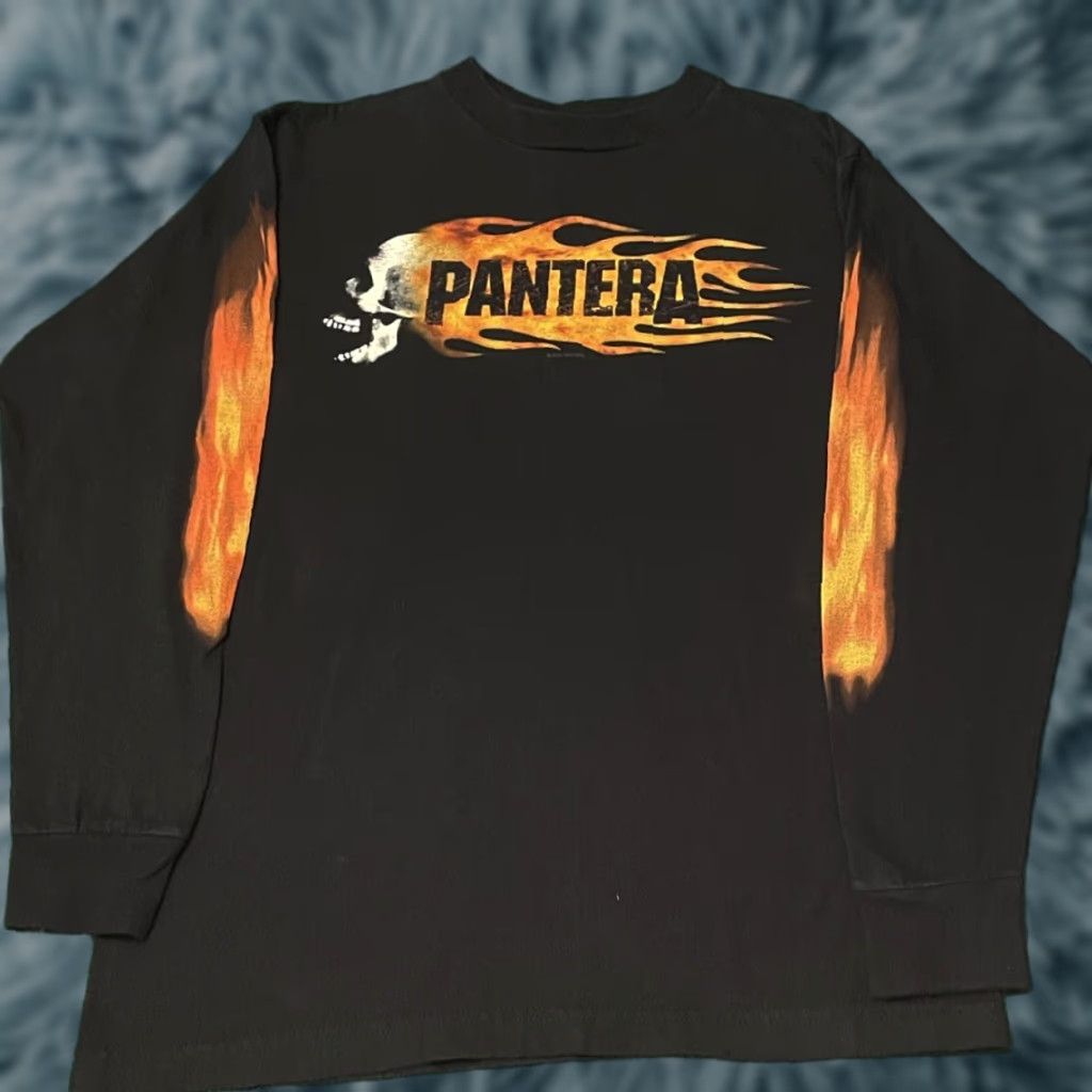 Vintage VINTAGE Pantera Band Tee Winterland 2000 VTG Shirt Mens Size M Long Sleeve Flame 90s Rock Black Mens Size US M / EU 48-50 / 2 - 1 Thumbnail
