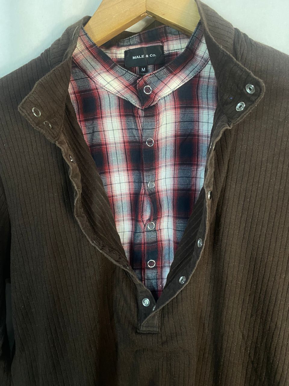 Japanese Brand Male&co double half snap button long sleeve shirt Size US S / EU 44-46 / 1 - 4 Thumbnail