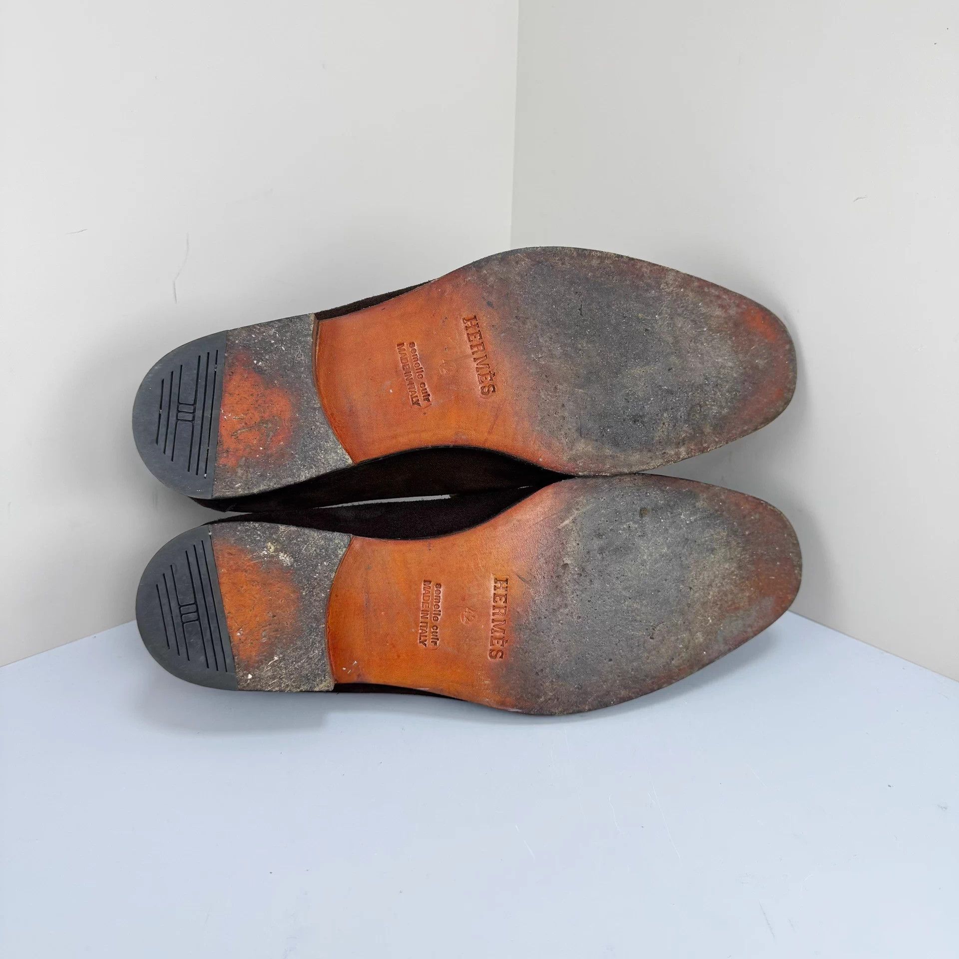 Hermes Hermes Suede H Logo Loafers Size 42 Size US 9 / EU 42 - 5 Thumbnail