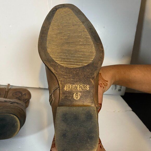 Other Dream Pairs Brown Western Women’s Cowgirl Ankle Boots Size 6 Size US 6 / IT 36 - 11 Thumbnail