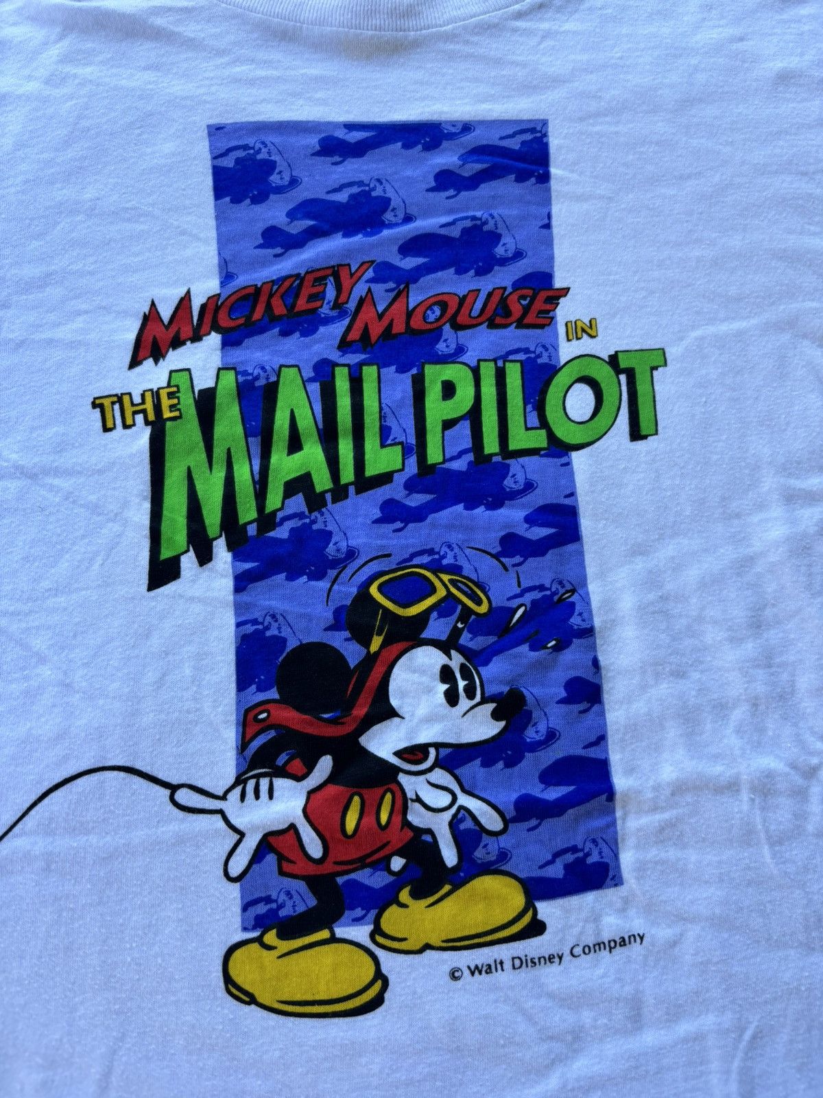 Mickey Mouse Vintage Mickey Mouse The Mail Pilot Tshirt Size US L / EU 52-54 / 3 - 2 Thumbnail