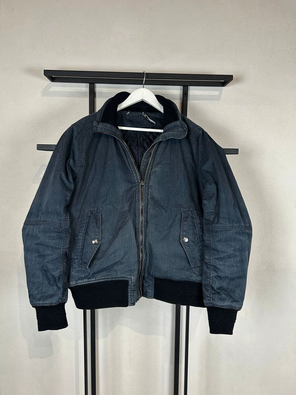 Japanese Brand Denim Bomber Jacket Vintage Workwear Minimalist Blue Size US M / EU 48-50 / 2 - 3 Thumbnail