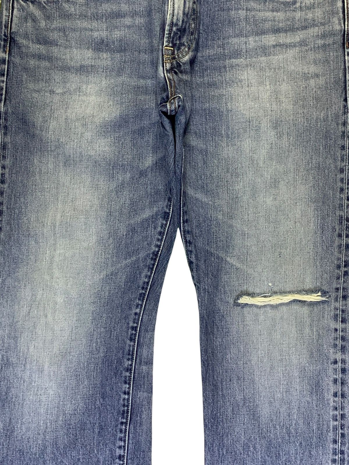 Uniqlo SALES🔥Vintage Uniqlo Selvedge Faded Distress Loose Jeans Size US 33 - 6 Thumbnail