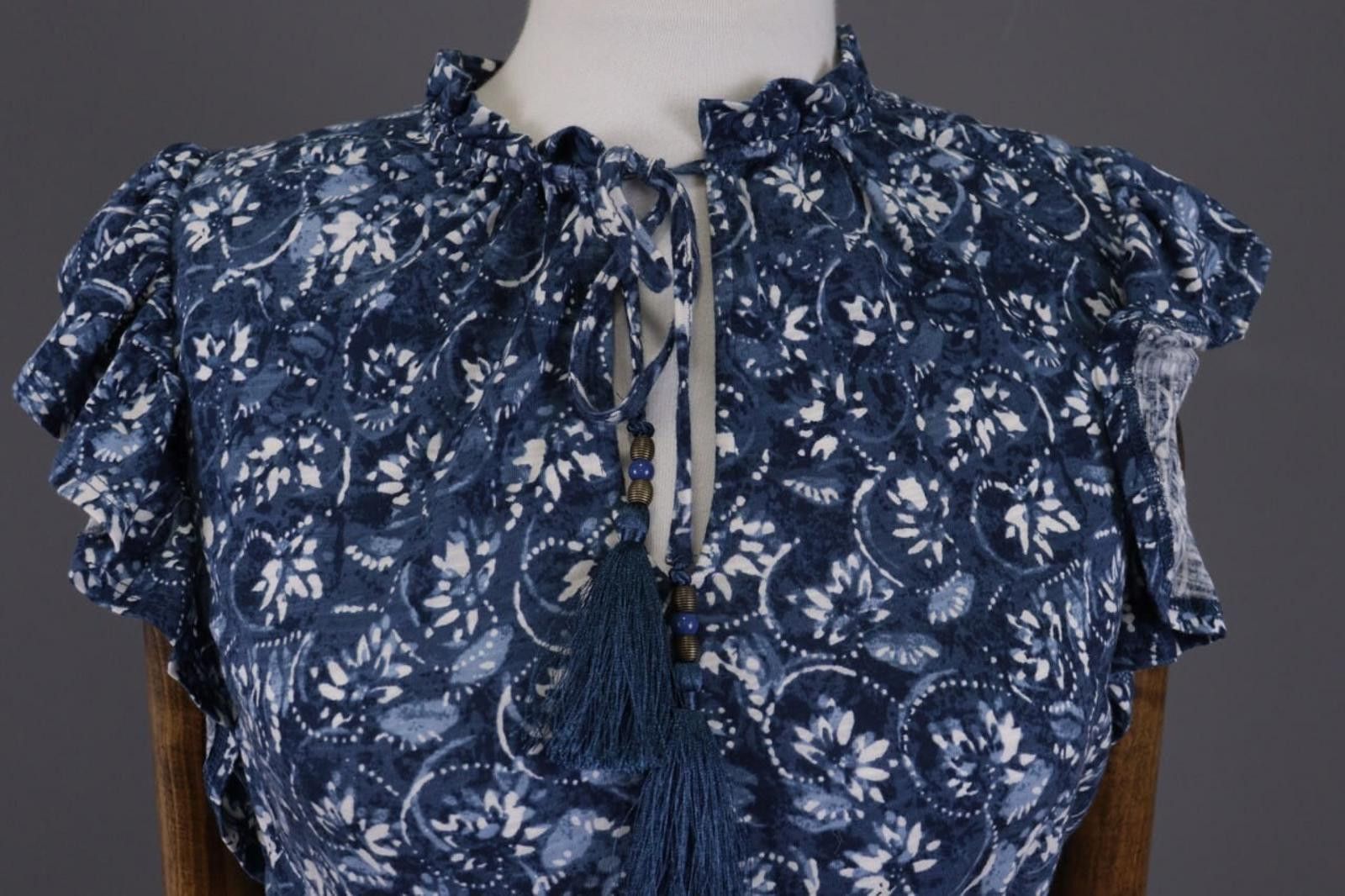 Lauren Ralph Lauren Lauren Ralph Lauren Blue Floral Blouse Short Dress Size 4 Size S / US 4 / IT 40 - 7 Thumbnail