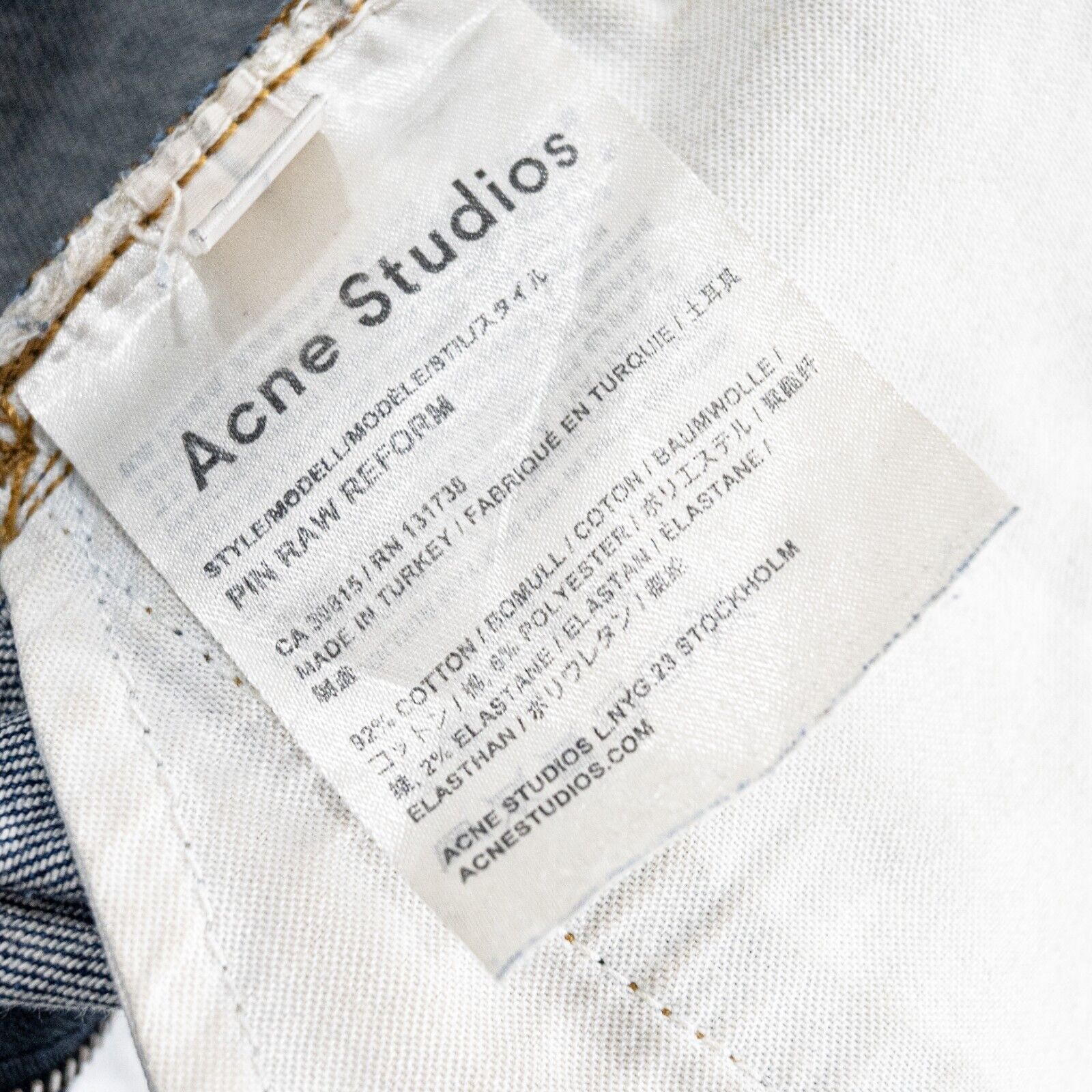 Acne Studios Acne Studios Women's PIN RAW REFORM Skinny Denim Jeans Blue Size 28" / US 6 / IT 42 - 7 Thumbnail