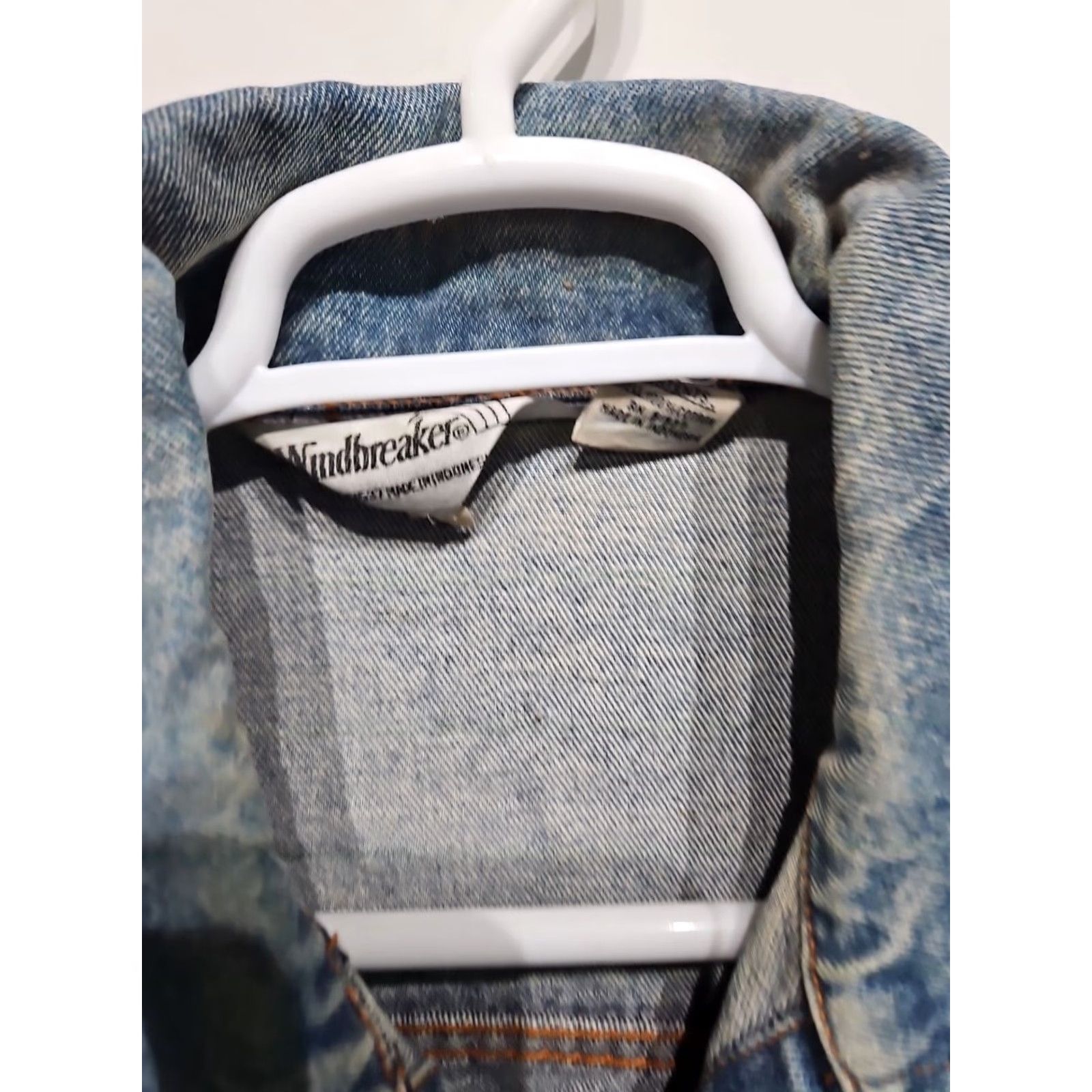 Denime VINTAGE Windbreaker Denim Western Rancher Cowboy Bomber Jacket Coat Mens Large Denim Jacket Blue Windbreaker Mens L Cowboy Western Style Varsity? Size US 33 - 5 Thumbnail
