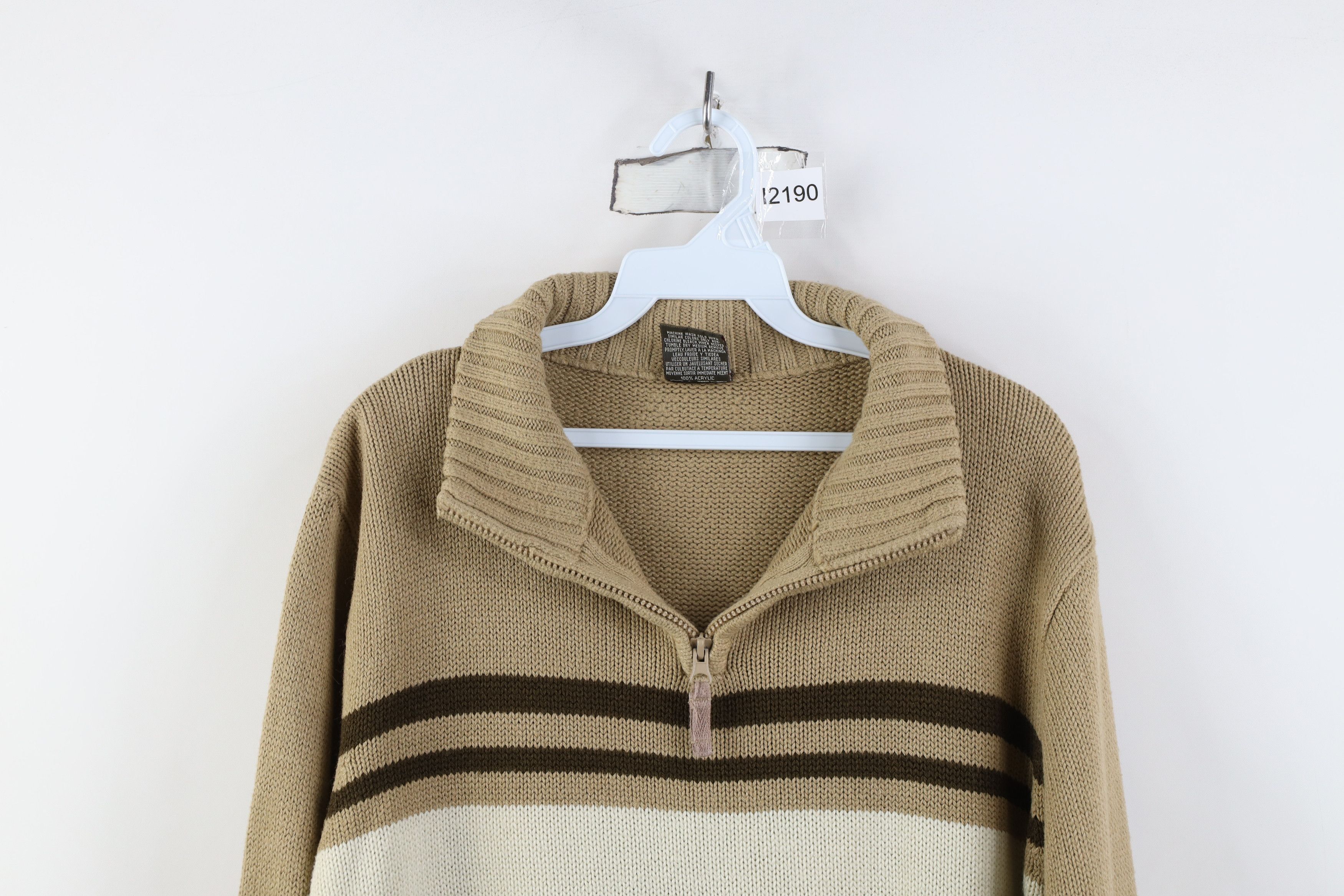 Vintage Vintage 90s Y2K Streetwear Knit Half Zip Pullover Sweater Size US M / EU 48-50 / 2 - 2 Thumbnail