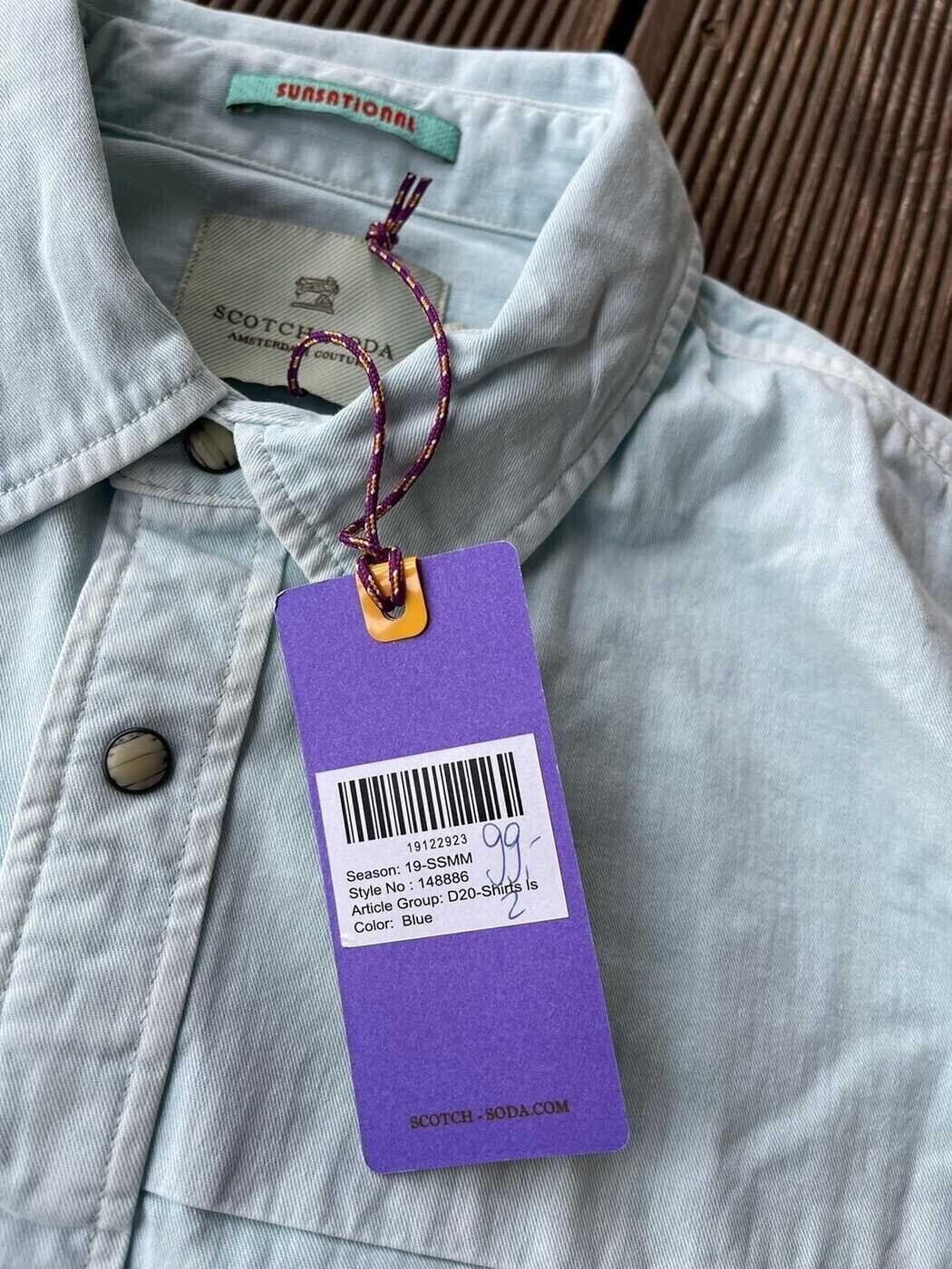 Scotch & Soda Scotch&Soda Blue Button Ups Shirt Sleeve Straps Size US M / EU 48-50 / 2 - 3 Thumbnail