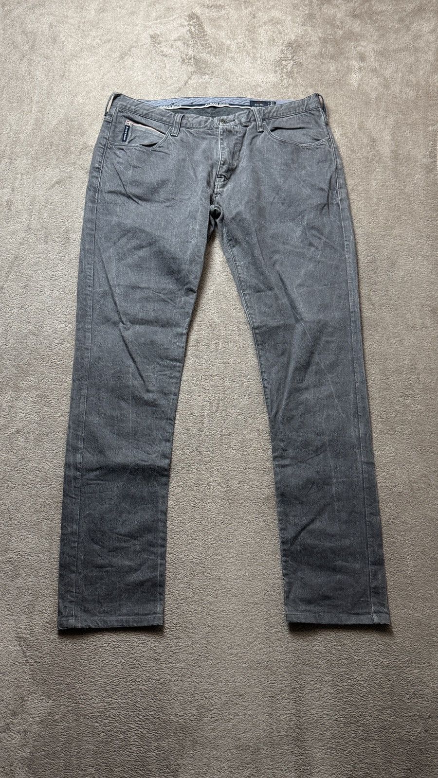 Armani Vintage Slim Fit Wash Jeans Y2K punk diesel ysl purple Size US 34 / EU 50 - 3 Thumbnail