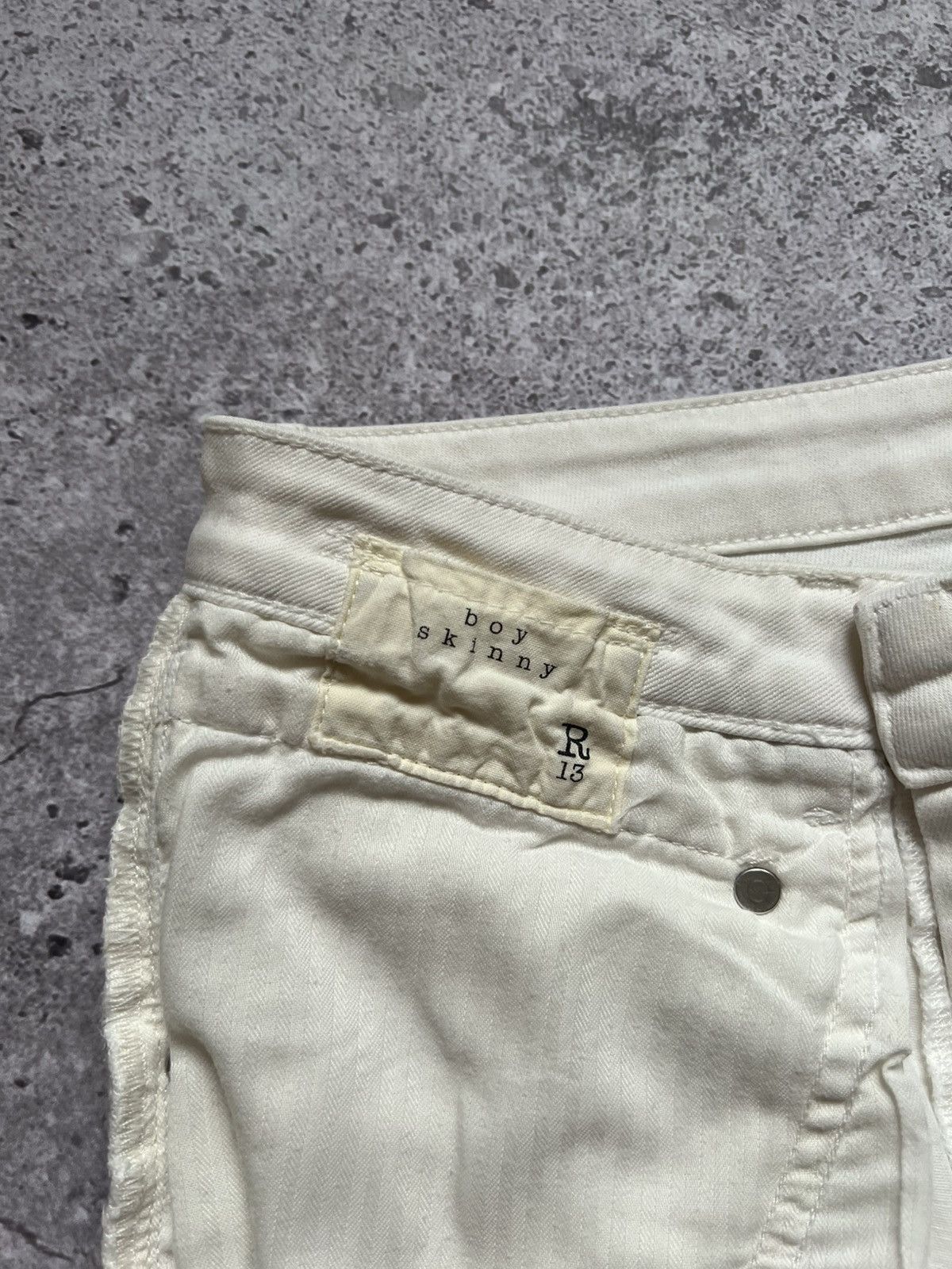 R13 R13 Women Pants Boy Skinny White Size 26" / US 2 / IT 38 - 23 Thumbnail