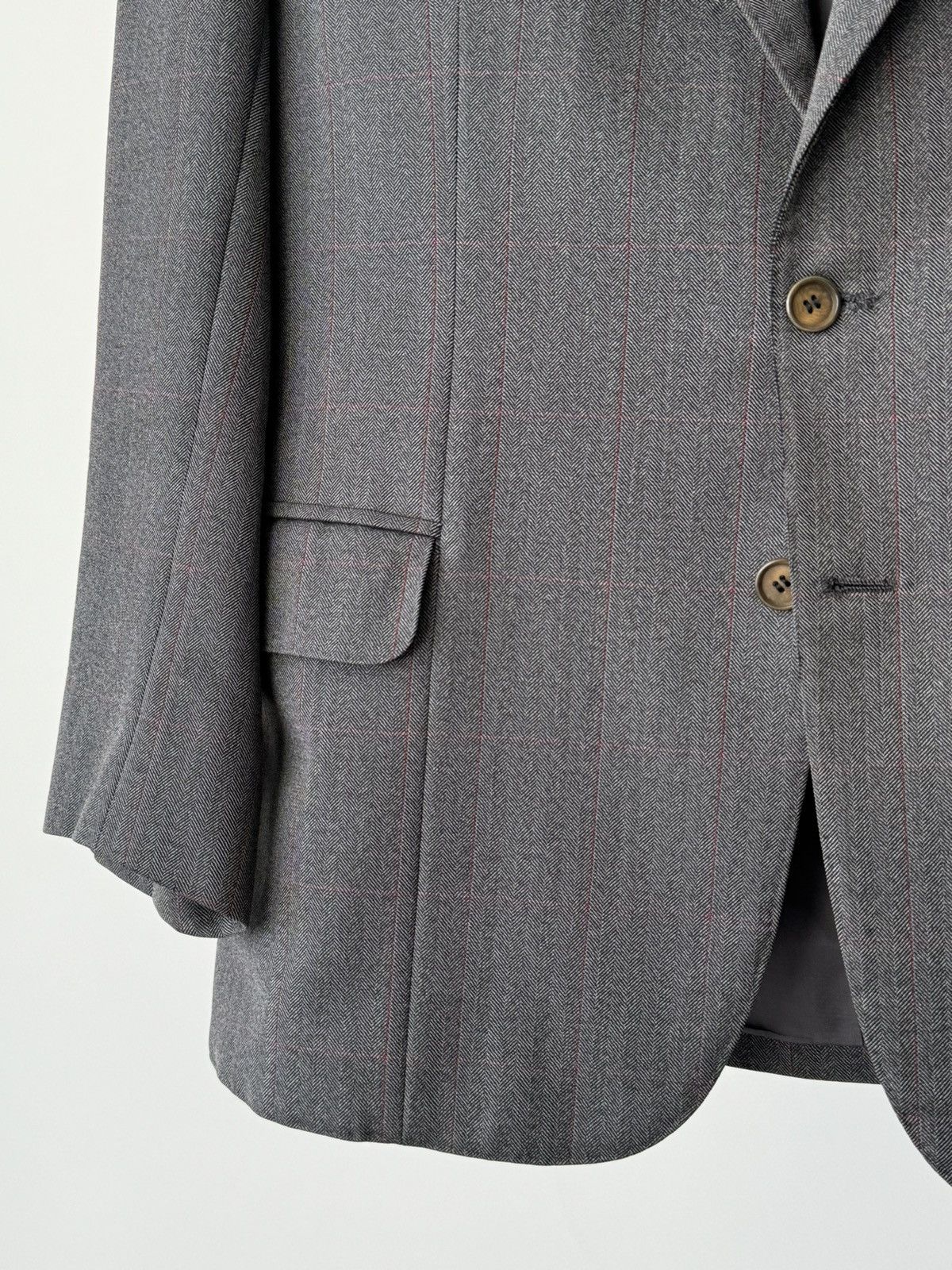 Vintage 1960s Austrian Style Single Breasted HBT Two Button Suit Size 42R - 6 Thumbnail
