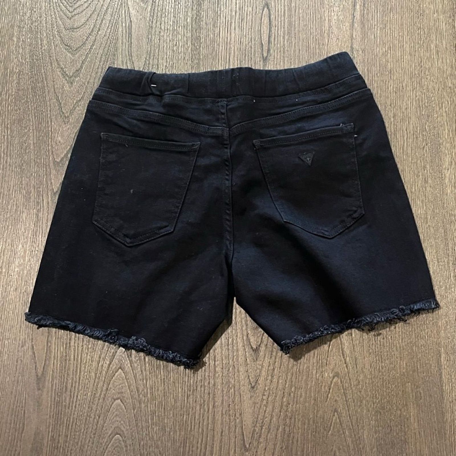 Guess NWOT Guess Black Distressed Denim Shorts Drawstring Size M Size 28" / US 6 / IT 42 - 8 Thumbnail