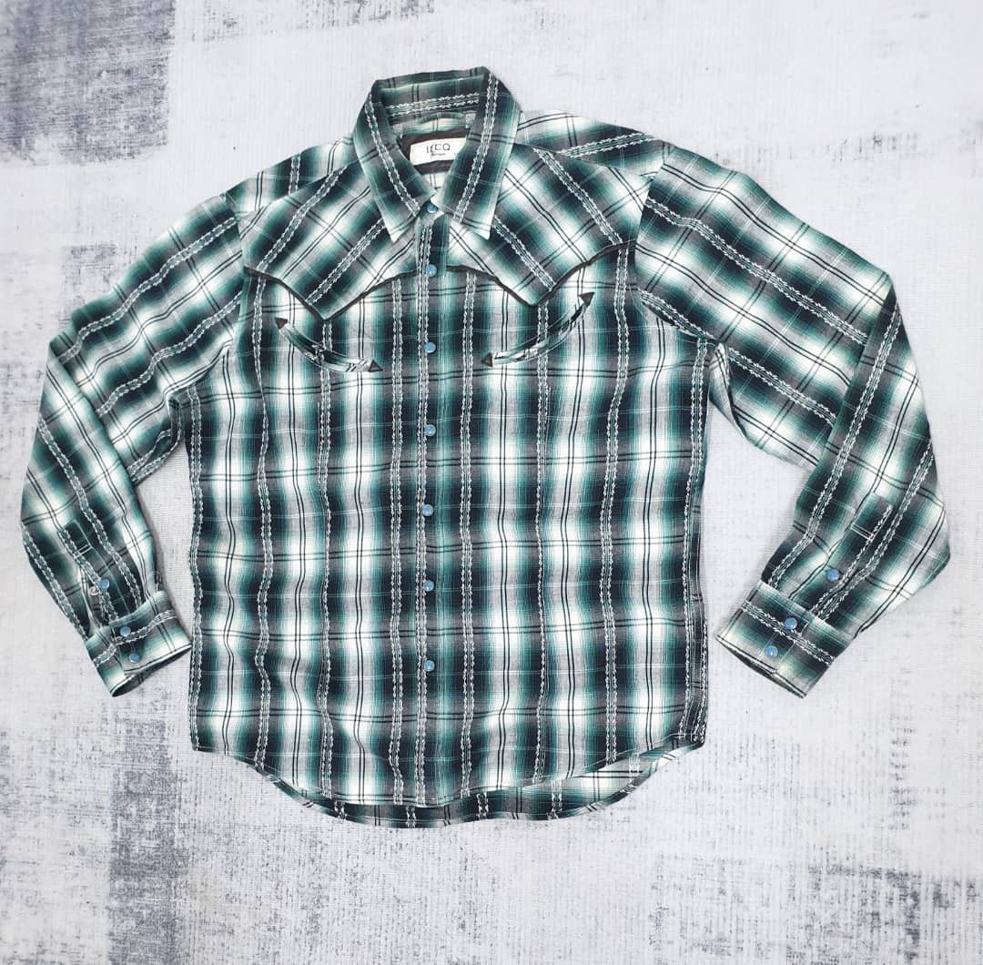 Japanese Brand 💥Ikka smile pocket Japanese Western shirt Size US L / EU 52-54 / 3 - 6 Thumbnail