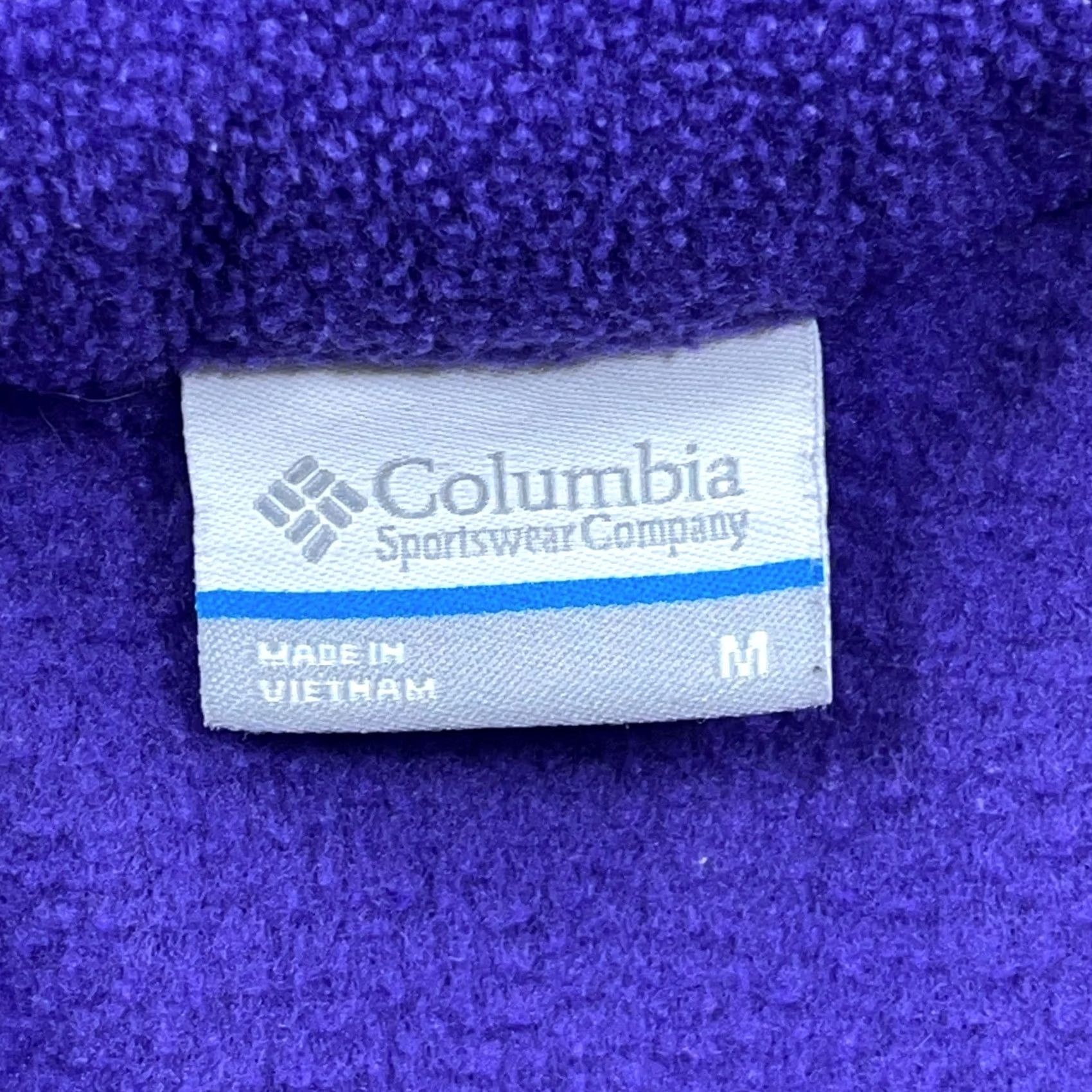 Vintage Columbia Jacket Women Medium Purple Fleece Full Zip Brenton Springs Hiking A25: Size M / US 6-8 / IT 42-44 - 3 Thumbnail