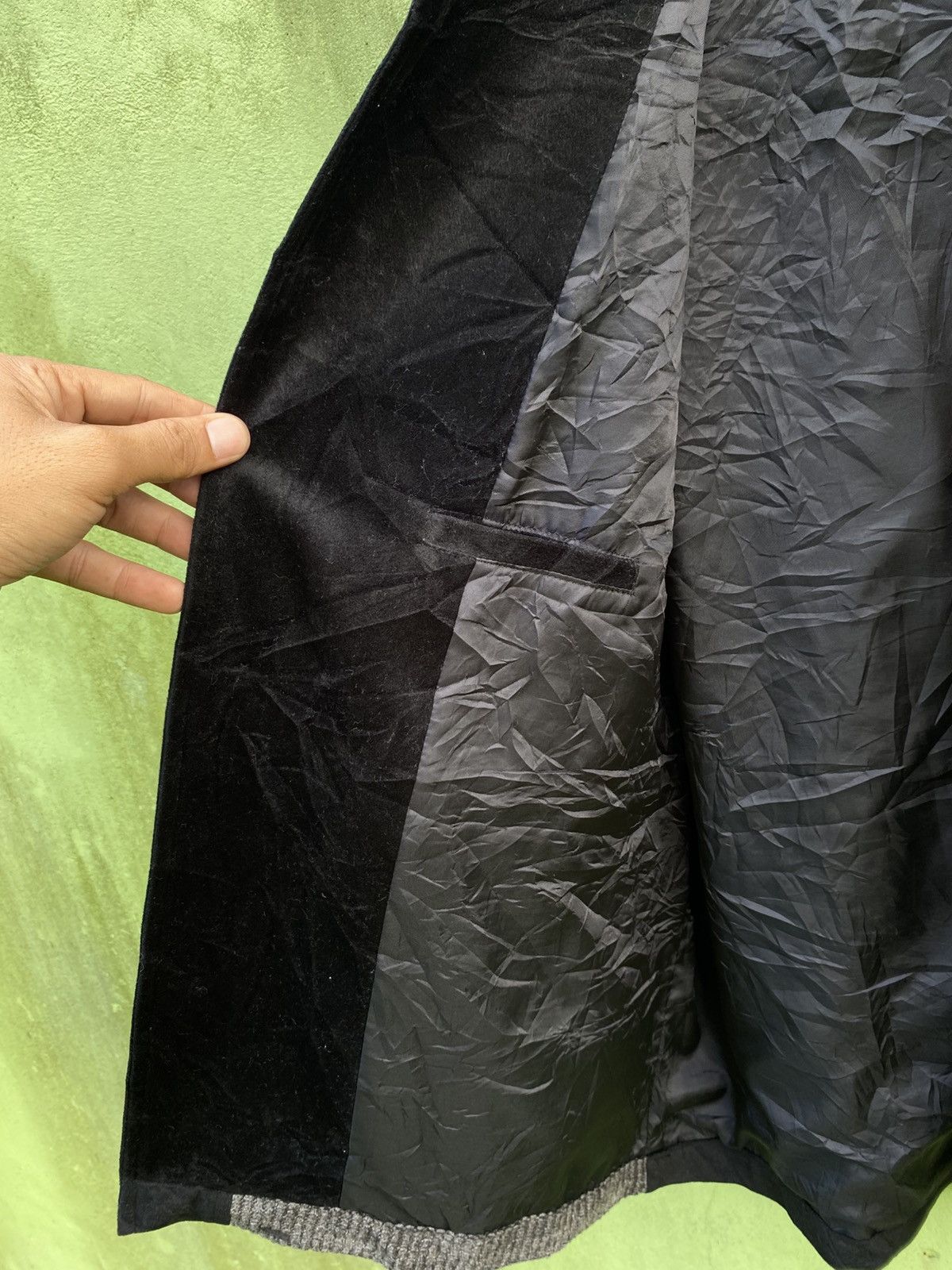 Japanese Brand Holiday in Tokyo Wool Blend Jacket Black/Grey Textured Panel Size US XL / EU 56 / 4 - 7 Thumbnail