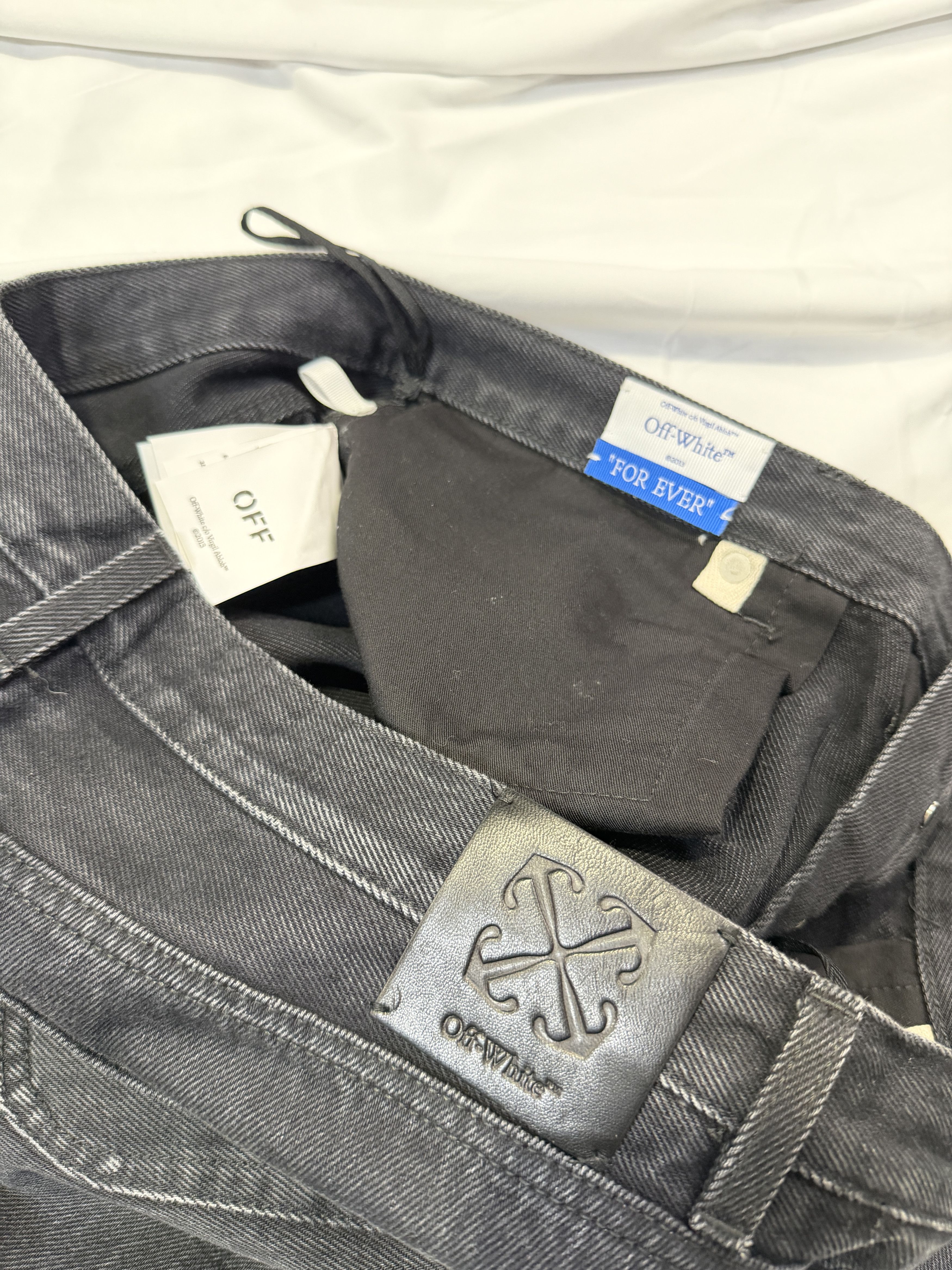 Off-White Off White Black Denim For Ever Jeans Size 36 Size US 36 / EU 52 - 4 Thumbnail